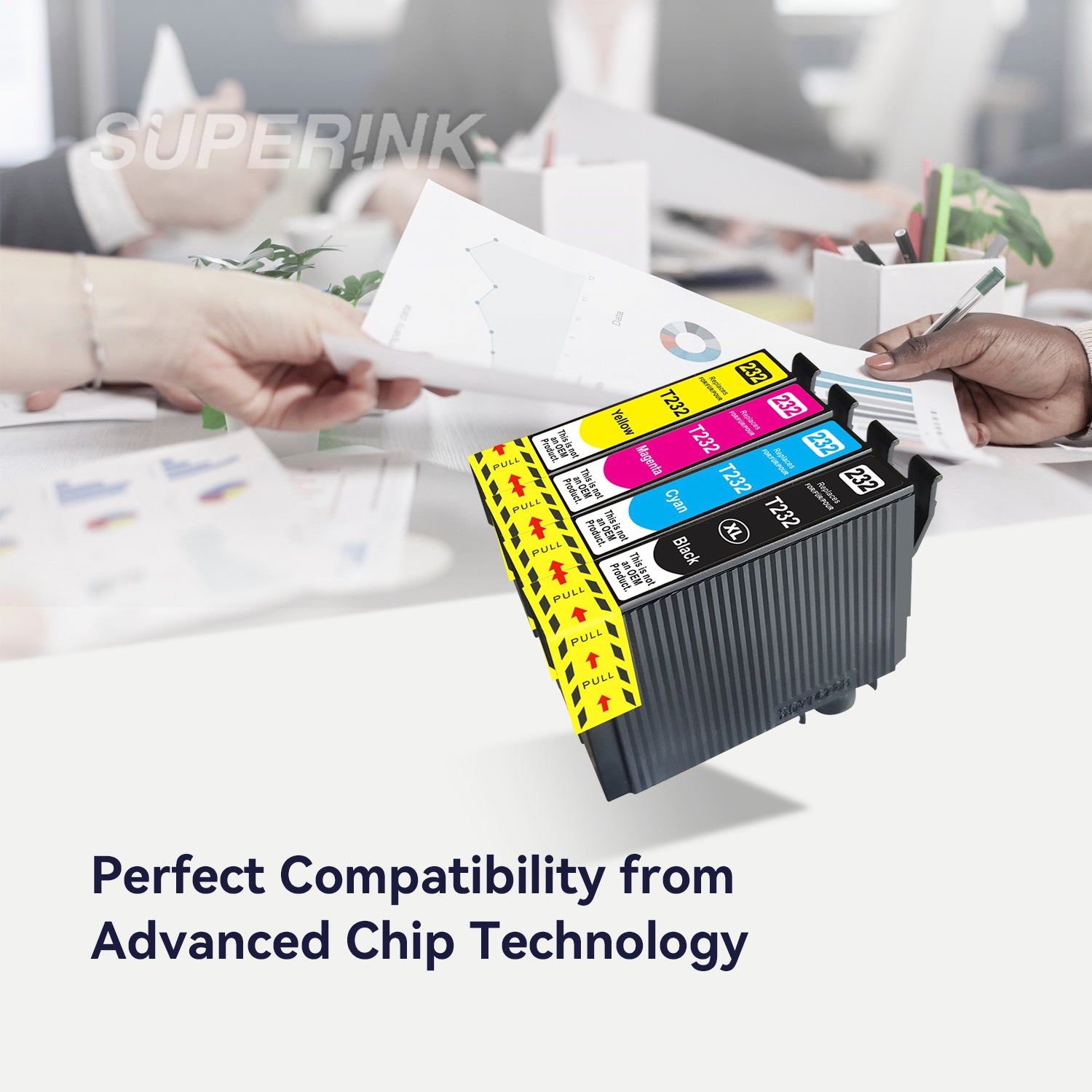 Compatible avec la cartouche d'encre combinée T232XL T232 d'Epson de Superink