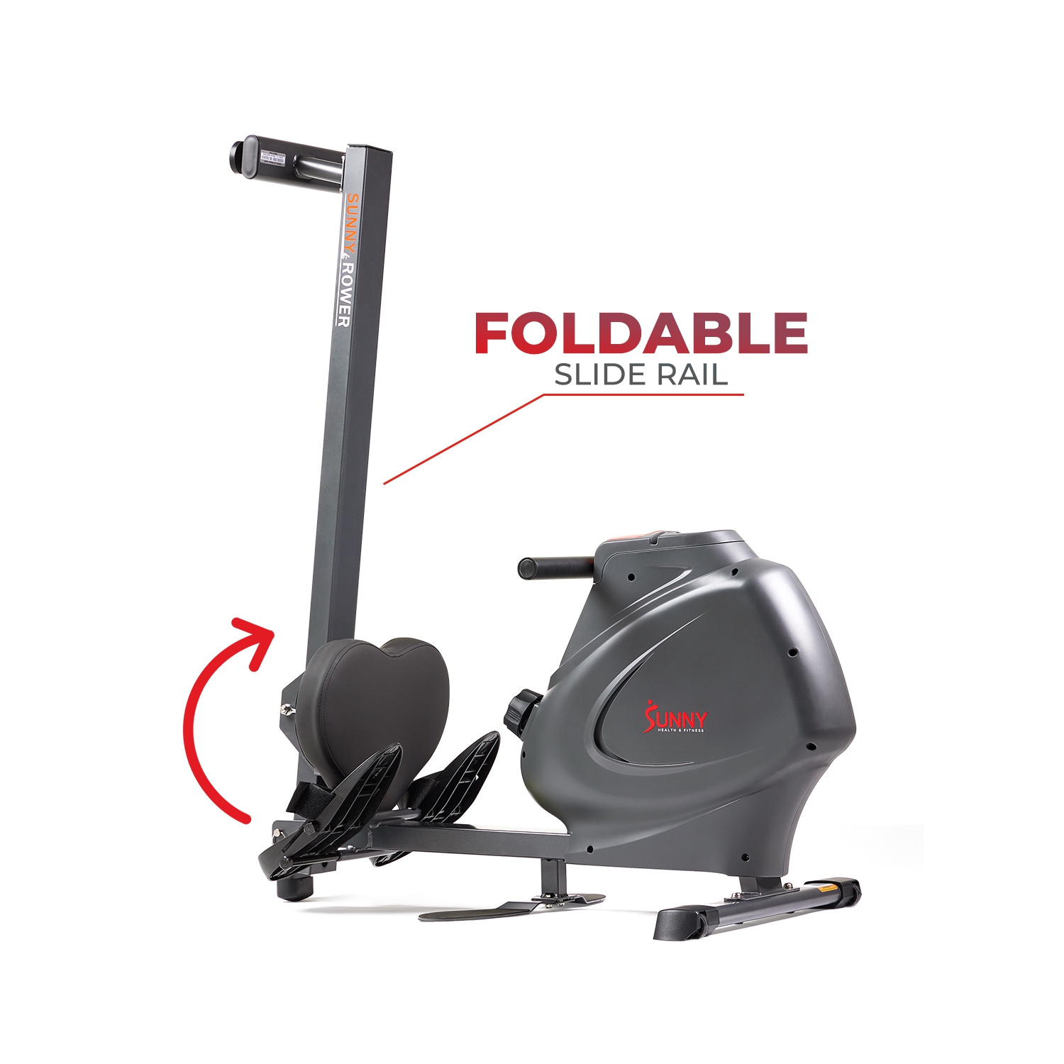 Rameur intelligent magnétique Premium de Sunny Health & Fitness avec connectivité Bluetooth améliorée par application SunnyFitMD exclusive -