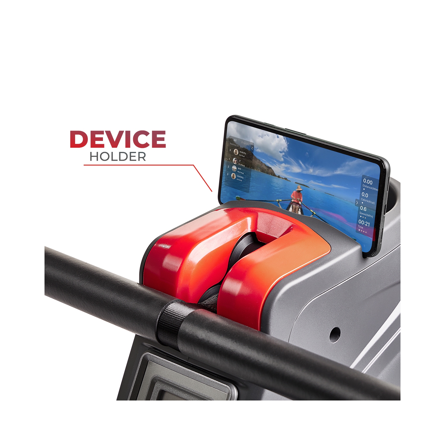 Rameur intelligent magnétique Premium de Sunny Health & Fitness avec connectivité Bluetooth améliorée par application SunnyFitMD exclusive -