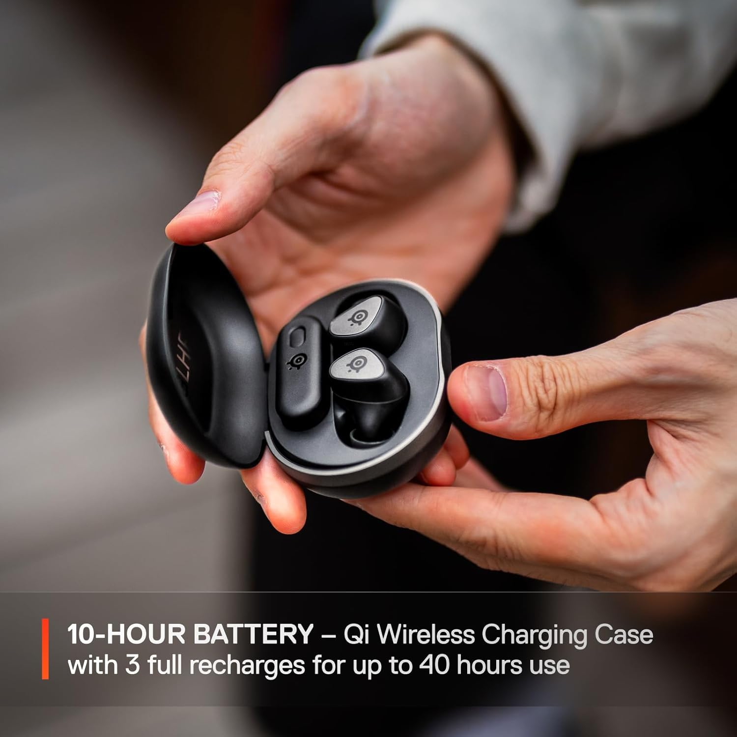 Arctis GameBuds for PlayStation/PC/Switch/Mobile - Quick-Switch 2.4GHz + Bluetooth 5.3 - Active Noise Cancelling -Mobile App Sound Presets - Water