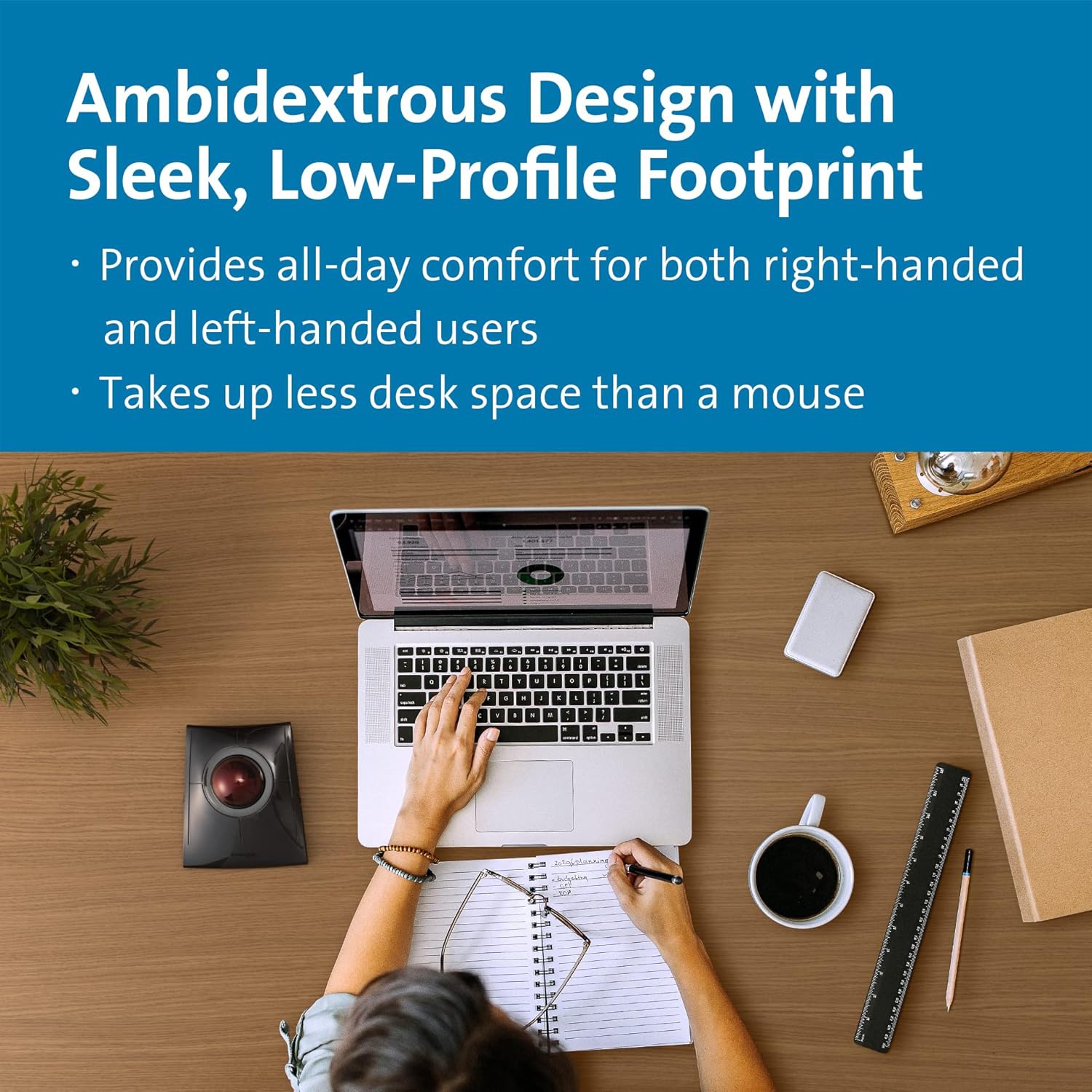 Boule de commande sans fil SlimBlade™ Pro Kensington, batterie rechargeable, options de connexion 2,4&nbsp;GHz Bluetooth - BO