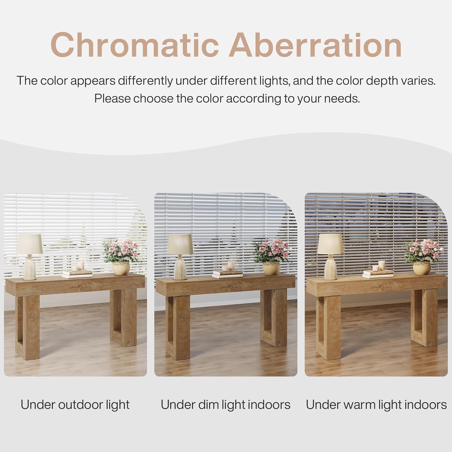 Table console de style maison de ferme de Tribesigns, longue table de canapé étroite de 63&nbsp;po derrière le canapé, table d'entrée rectangulaire