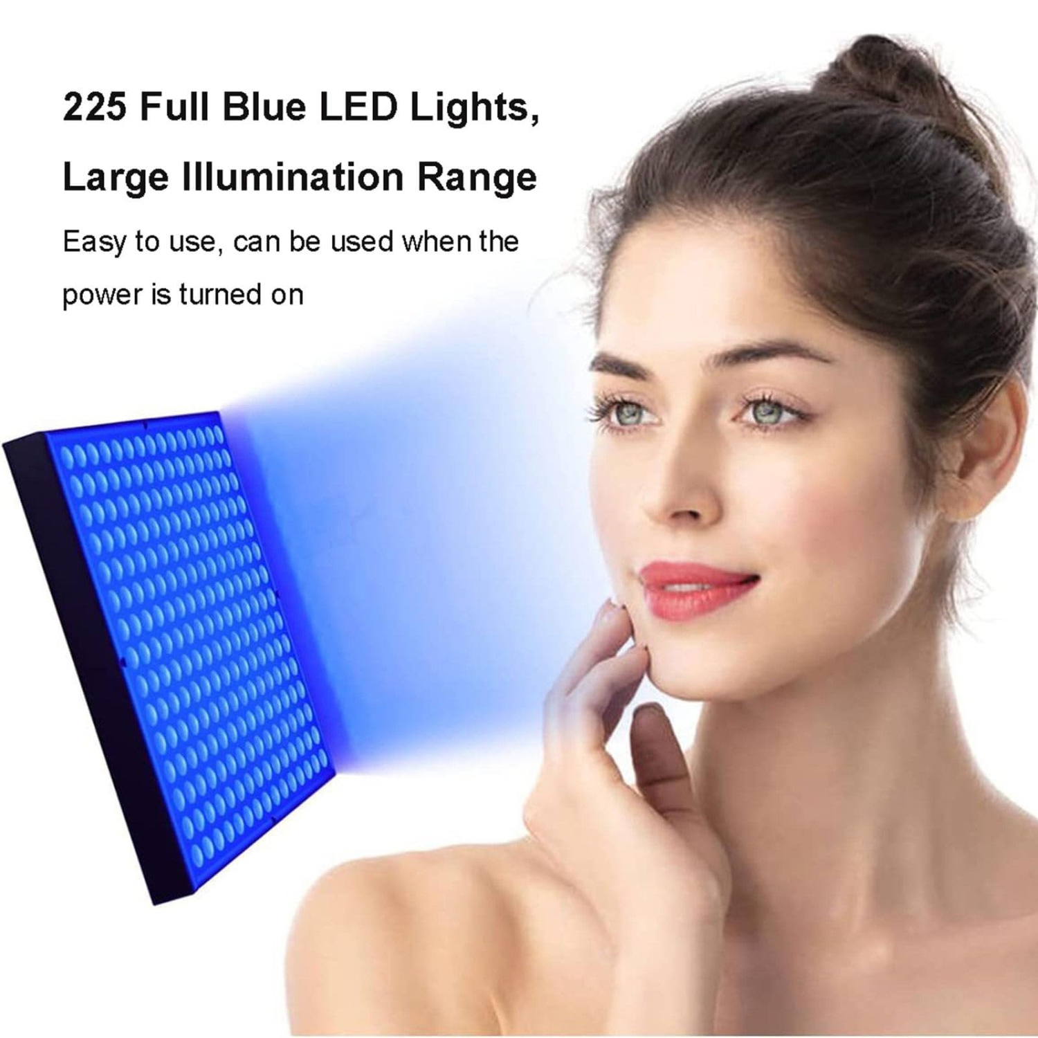 Home Self Skin Tanning Light for Face Body, 225pcs Leds 460nm Blue Large Area Lighting Face Lamp Hanging Use Skin Light