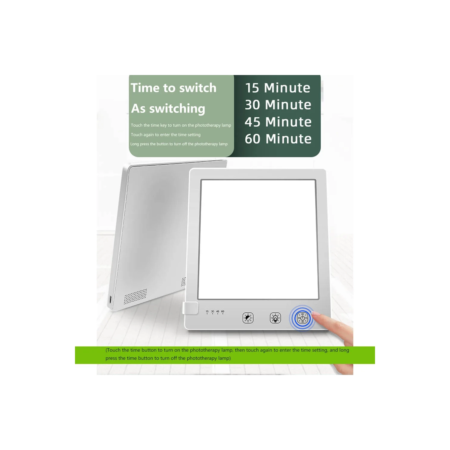 SAD LED Phototherapy Light Bionic-Daylight Affective Disorder USB Lamp Relief Listless Fatigued Therapy Lights Touching Button