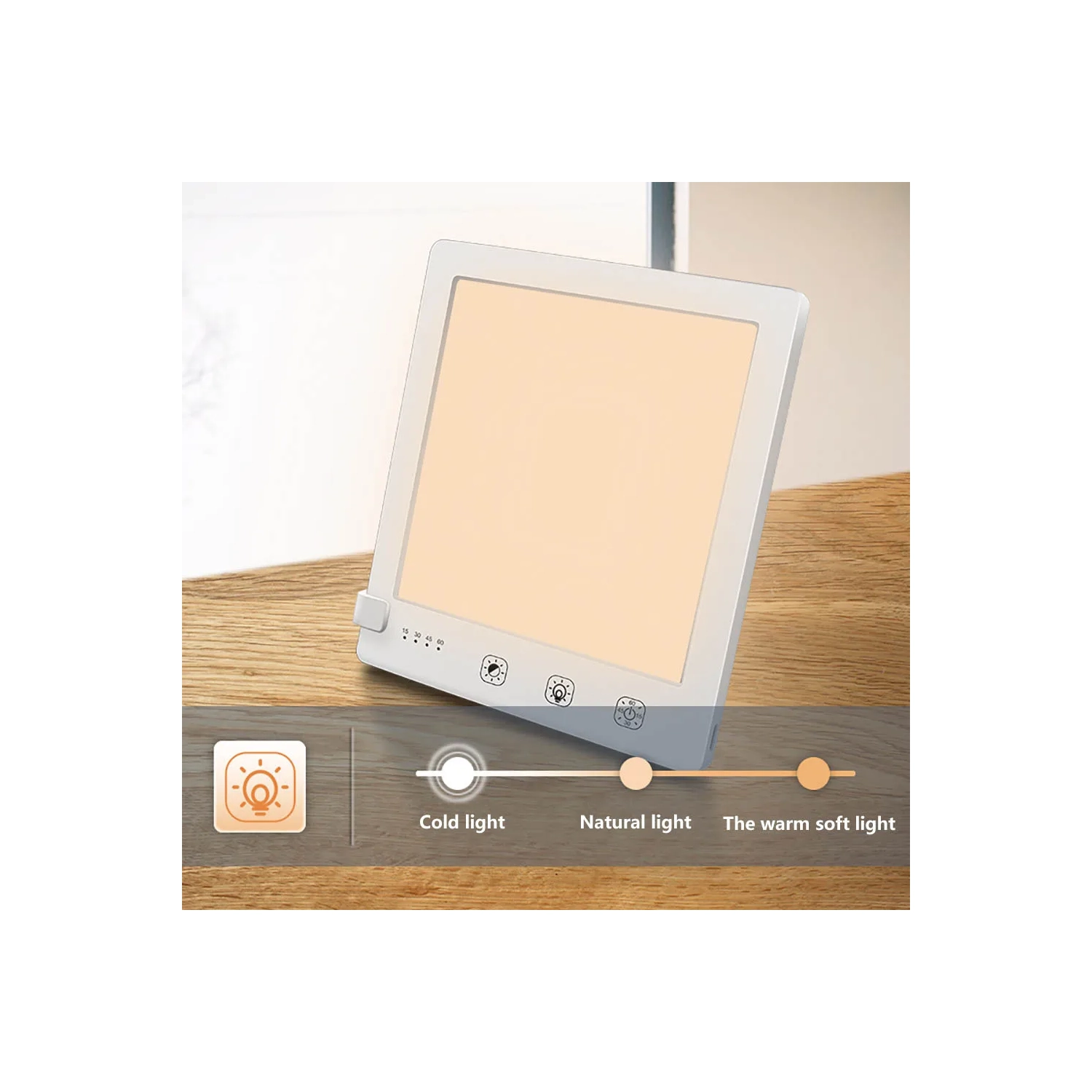 SAD LED Phototherapy Light Bionic-Daylight Affective Disorder USB Lamp Relief Listless Fatigued Therapy Lights Touching Button