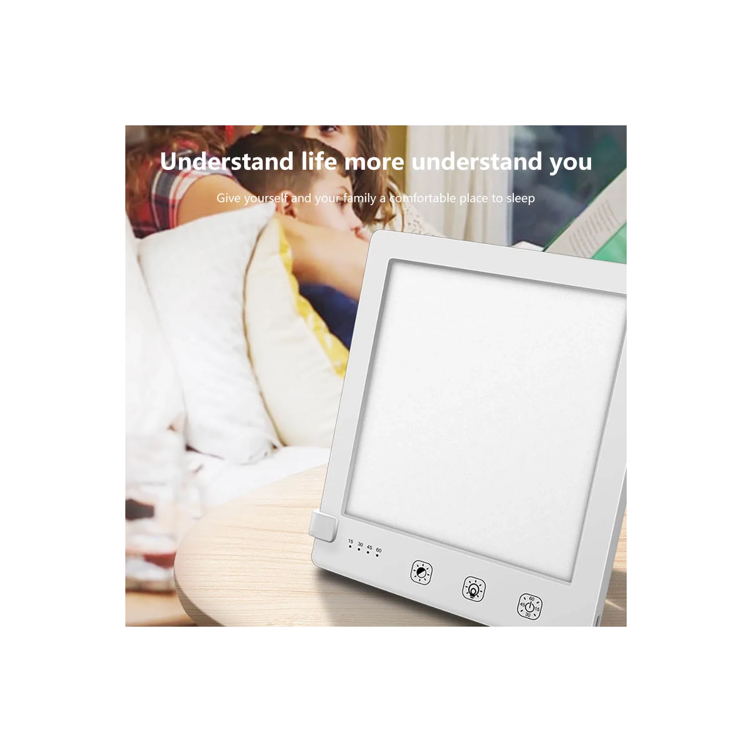 SAD LED Phototherapy Light Bionic-Daylight Affective Disorder USB Lamp Relief Listless Fatigued Therapy Lights Touching Button