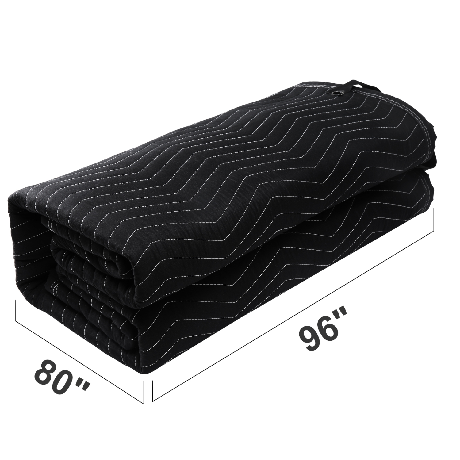 VEVOR 96"x80" Extra-Large Sound Dampening Blanket with Grommets. Ideal for studios & doors, blocks noise & light. Black, excellent sound absorption.