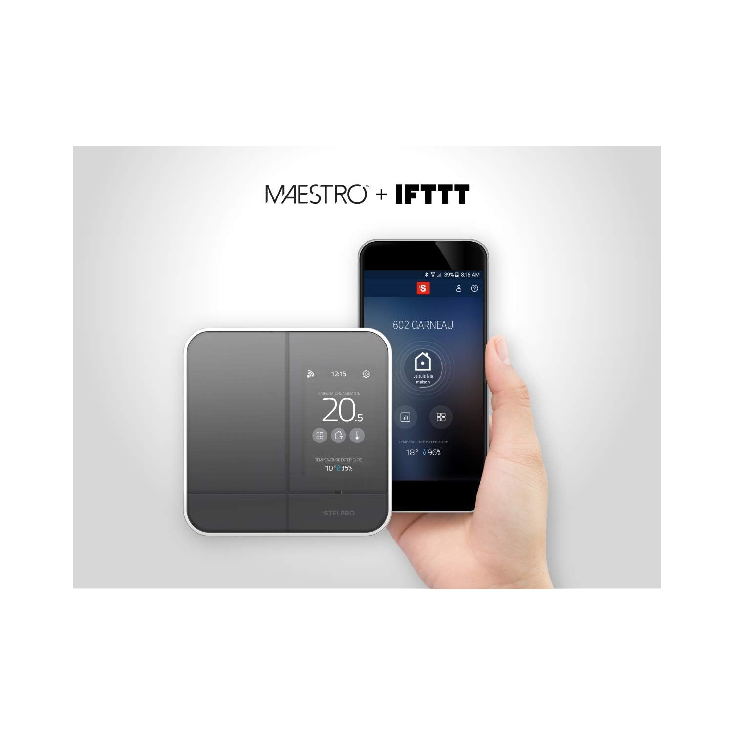 Stelpro Maestro SMC402AD Wi-Fi Smart Controller Thermostat Black for 120V / 208V / 240V Electric Heating Devices Baseboards, Convectors and Fan