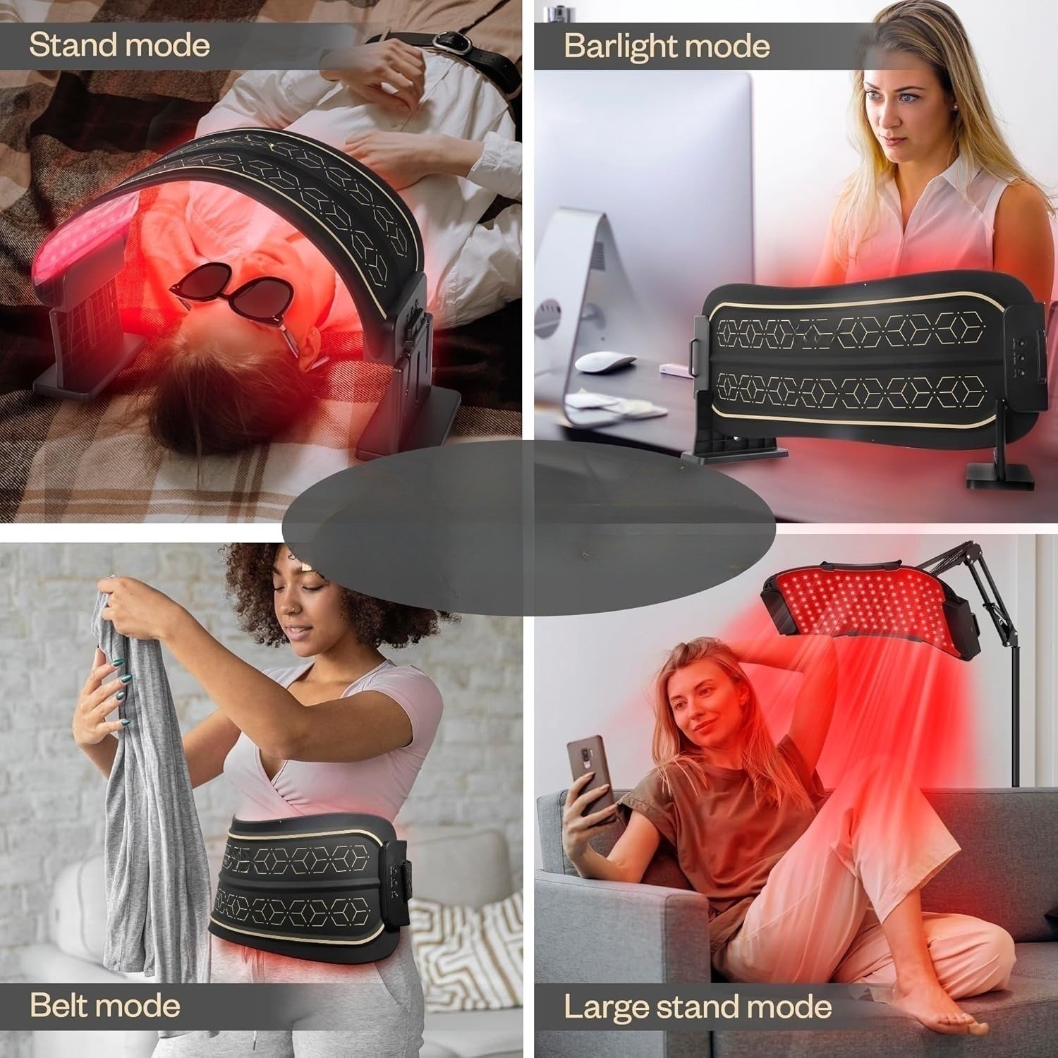 Multifunction Spectrometer,Red Light Therapy for Body & Face,850nm Near-Infrared Light Therapy LED Facial Body Beauty Equipment for Skin Care,with