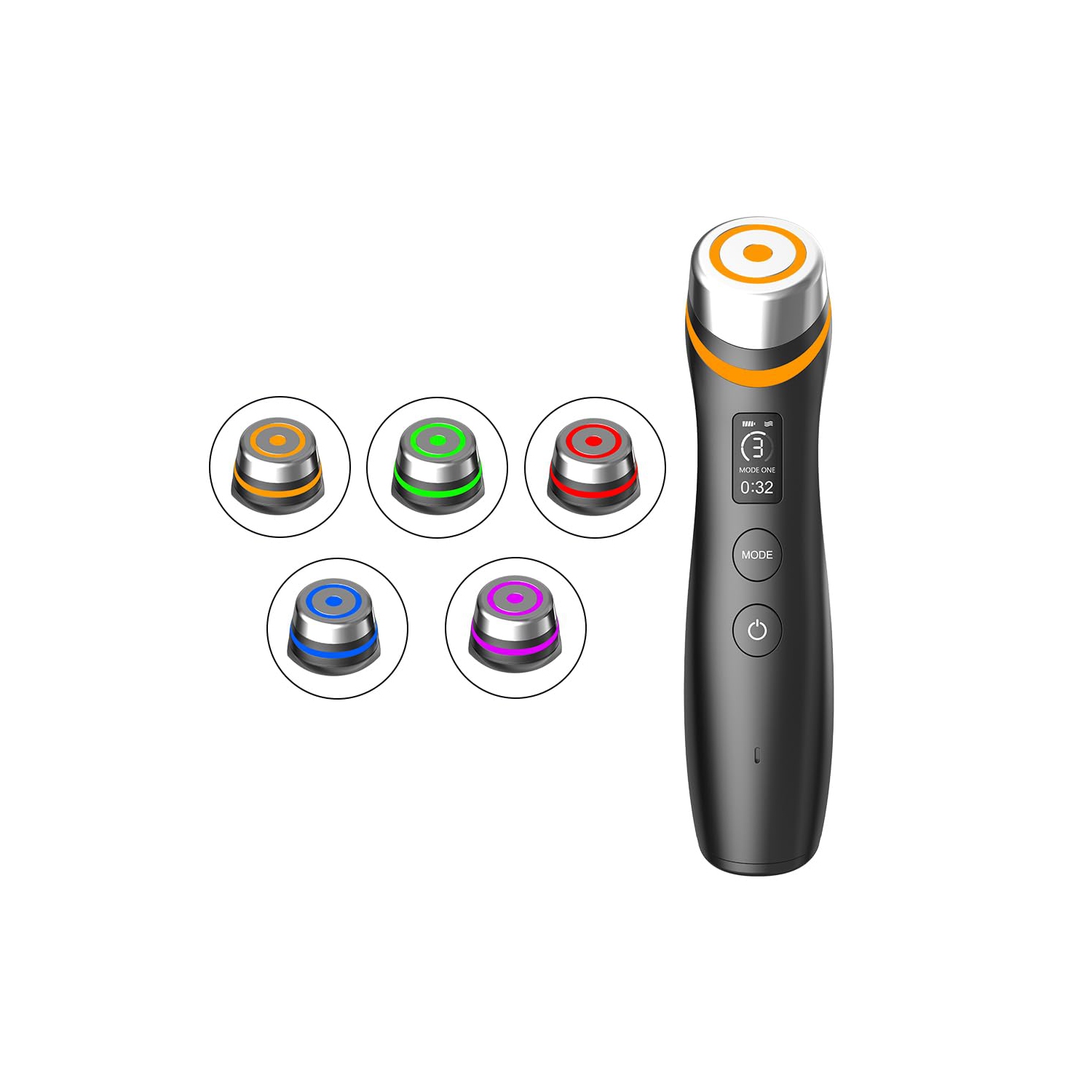 5 Color LED Light Therapy Device for Skin Care,Skin Tightening Face Beauty Device,Face Massager Tool with 5 Modes,Facial Neck Lifting,Firming & Pore