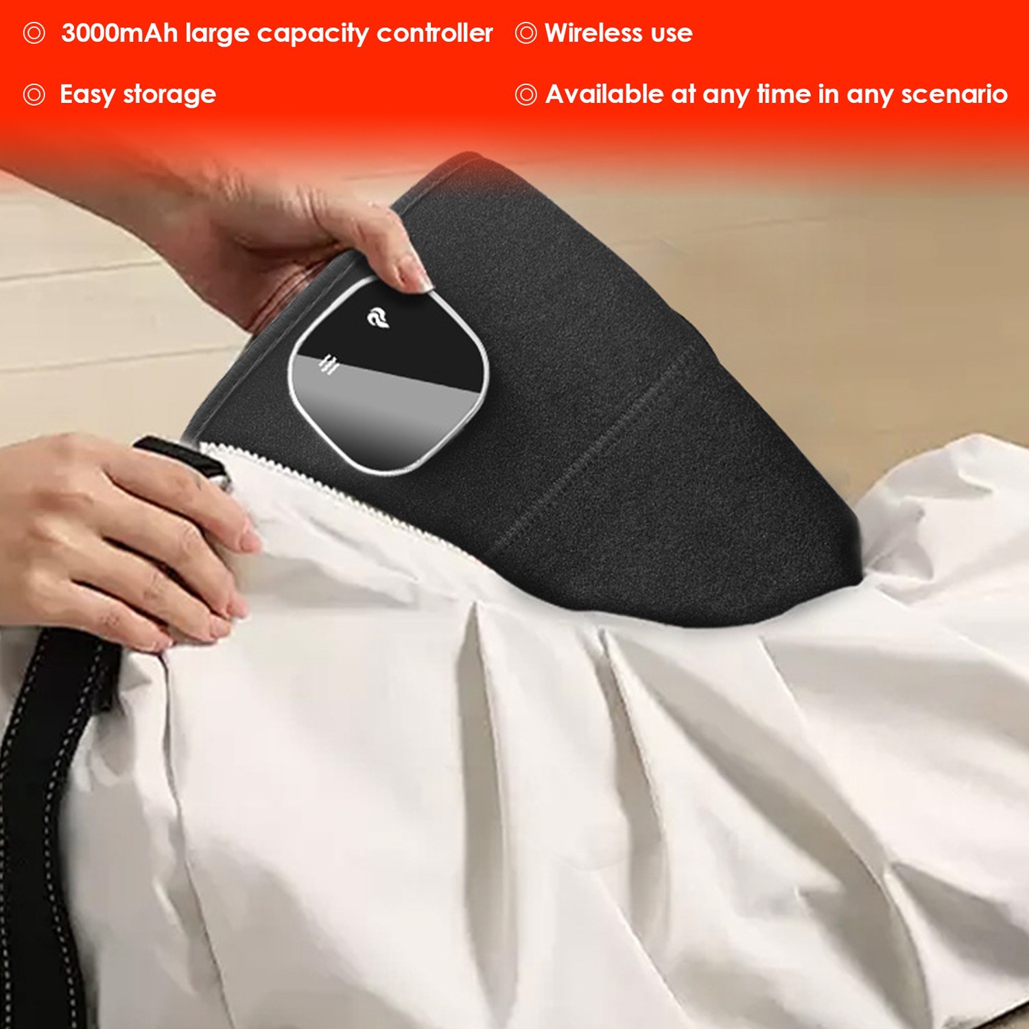 Red Light Therapy Knee Pad LED Light Knee Joint Therapy Device Near Infrared Heating Pad Pain Relief for Shoulder Leg