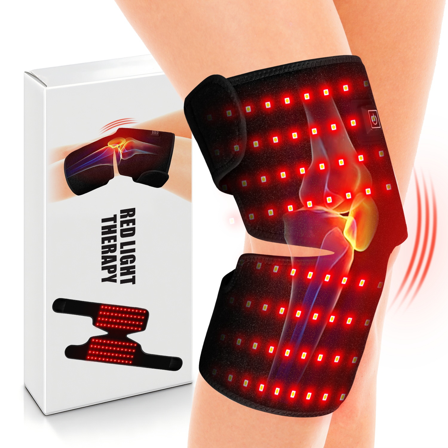 Red Light Therapy Knee Wrap,Infrared Knee Therapy Device,Red Light Therapy Pad for Pain Relief,Infrared Light Therapy Belt