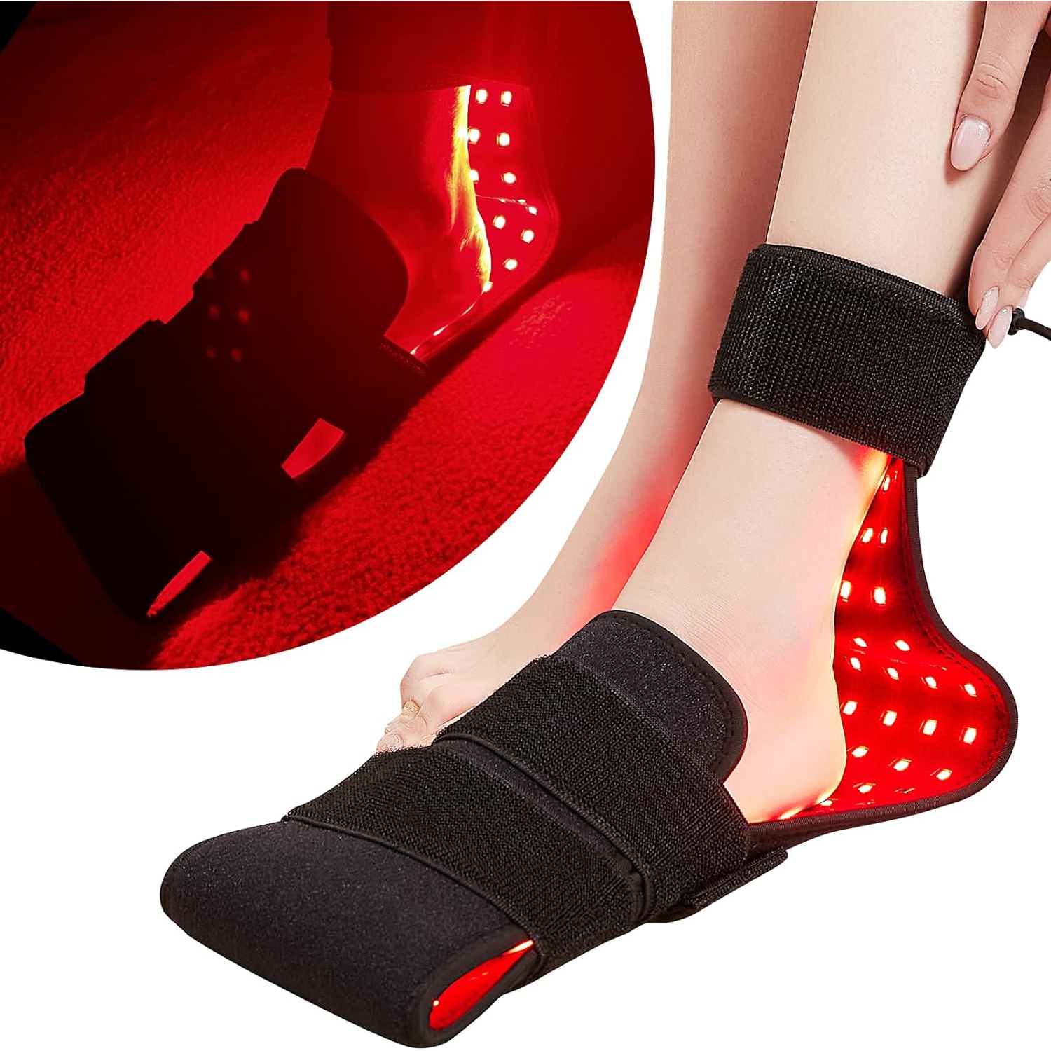 LED – Luminothérapie rouge pour les pieds et le corps, 640 nm & 660 nm & 880 nm – Ceinture de luminothérapie infrarouge, enveloppe de