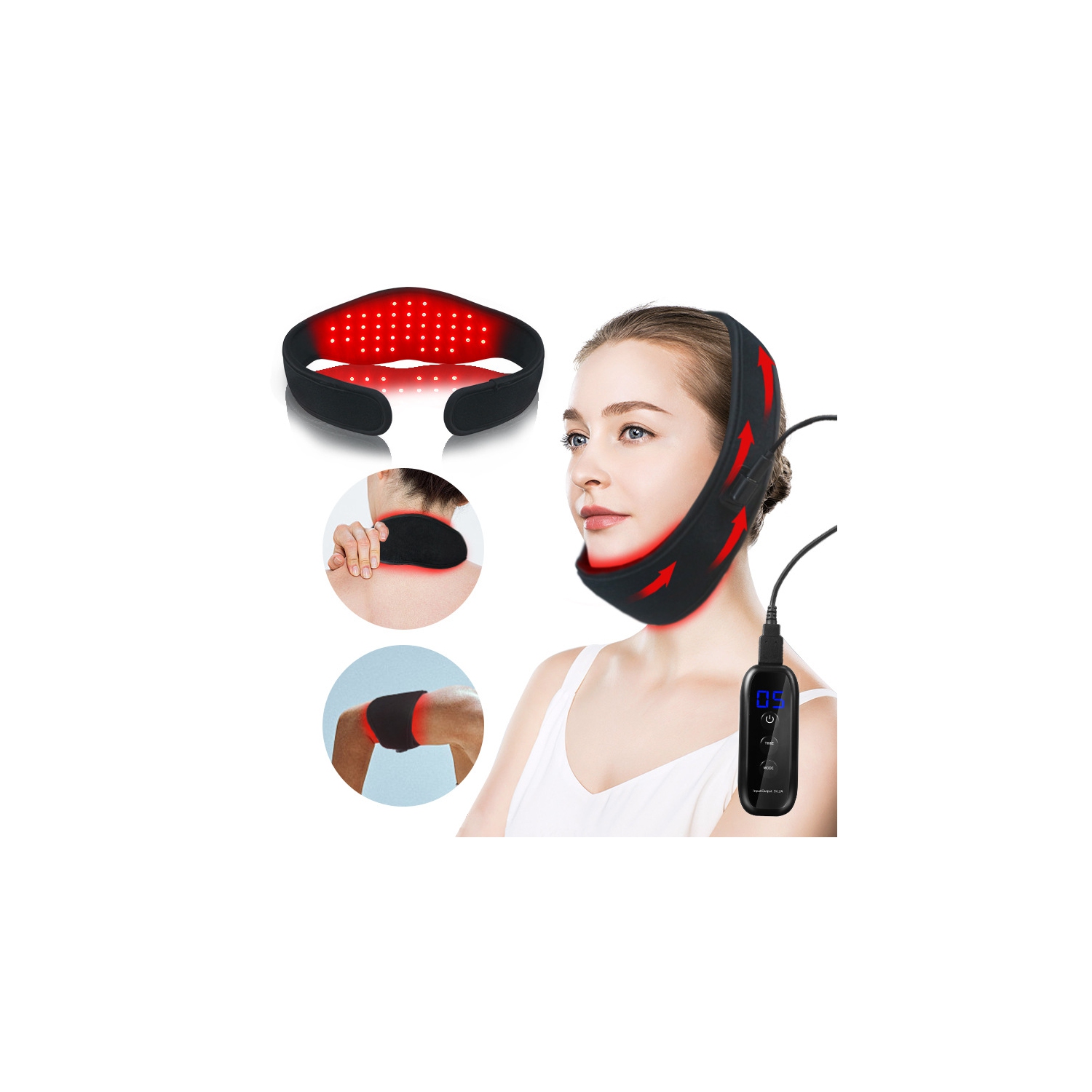 Red Light Therapy for Neck,Near Infrared Light Therapy Belt,Wearable Infrared Neck Wrap,Infrared Belt for Neck Hand Wrist Leg