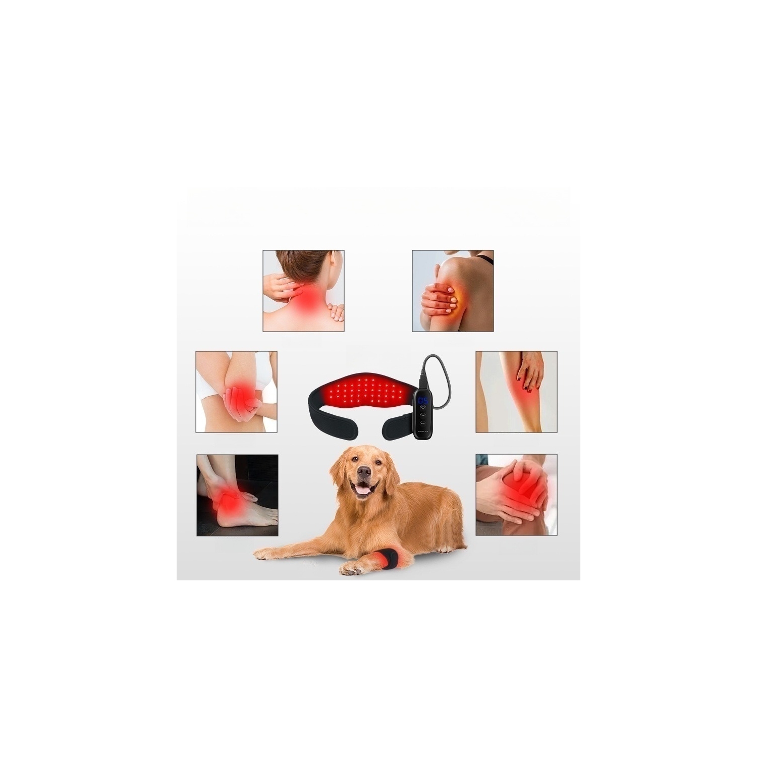 Red Light Therapy for Neck,Near Infrared Light Therapy Belt,Wearable Infrared Neck Wrap,Infrared Belt for Neck Hand Wrist Leg