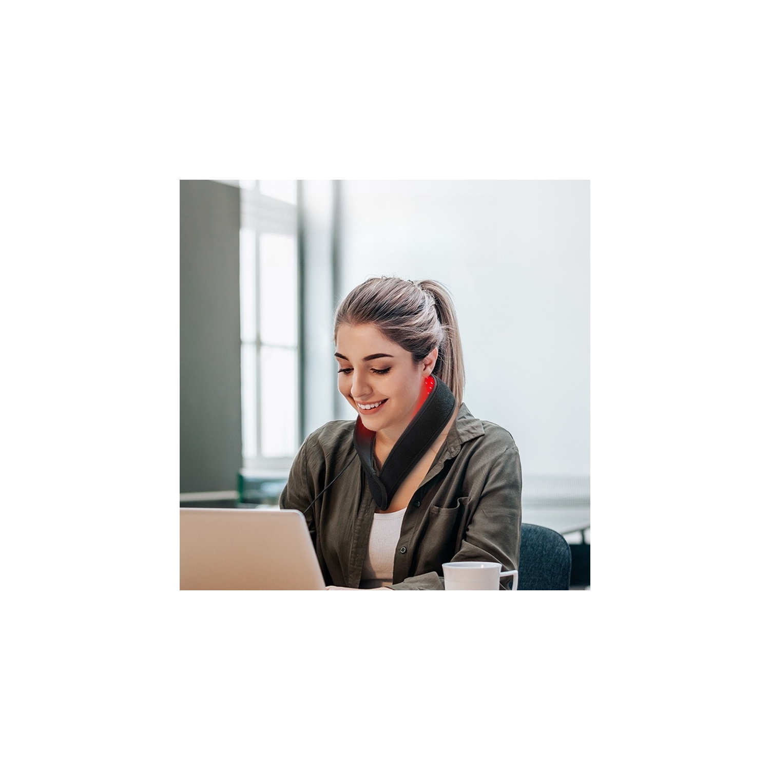 Red Light Therapy for Neck,Near Infrared Light Therapy Belt,Wearable Infrared Neck Wrap,Infrared Belt for Neck Hand Wrist Leg