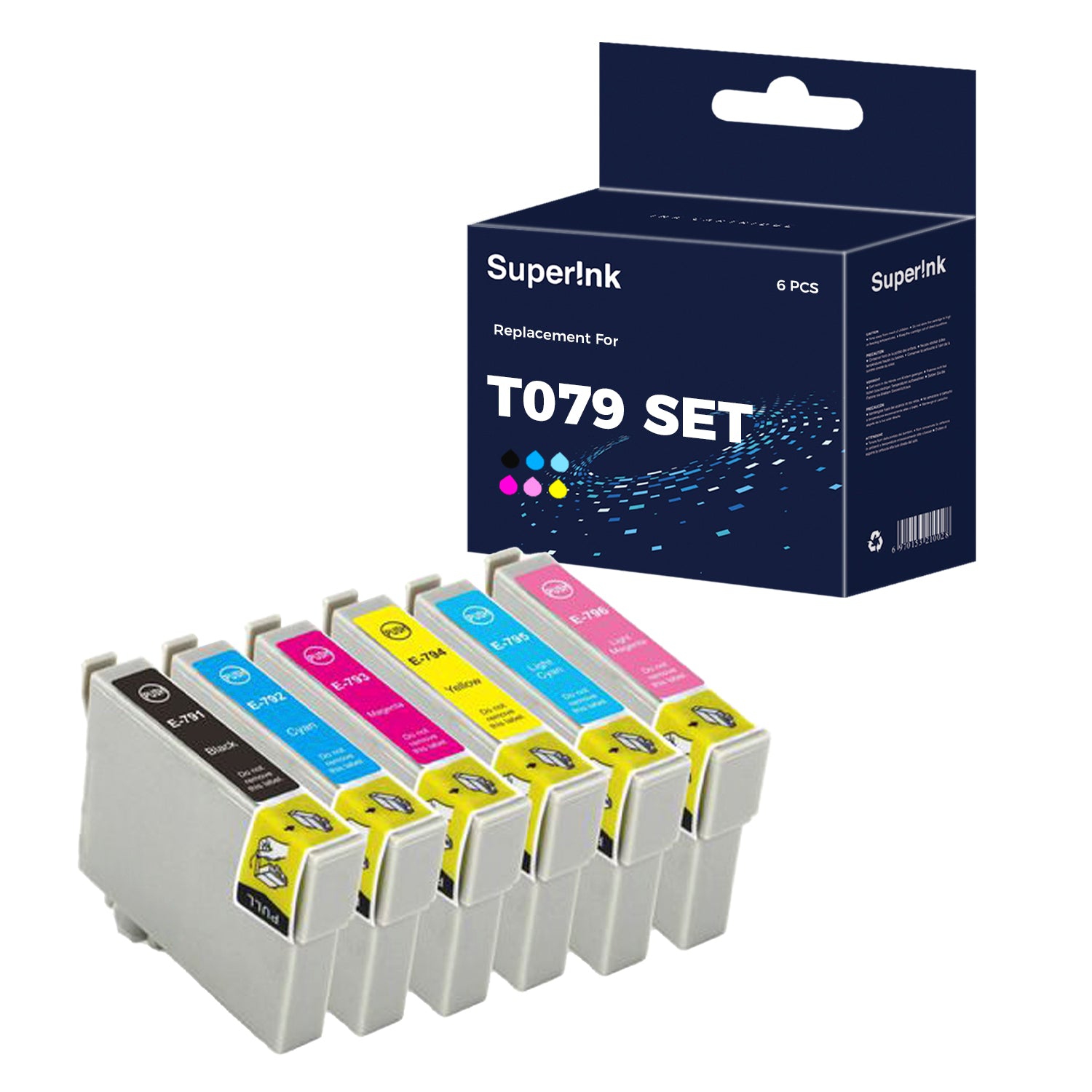 Compatible avec les cartouches d'encre noire/C/M/J/LC/LM T079 d'Epson de Superink