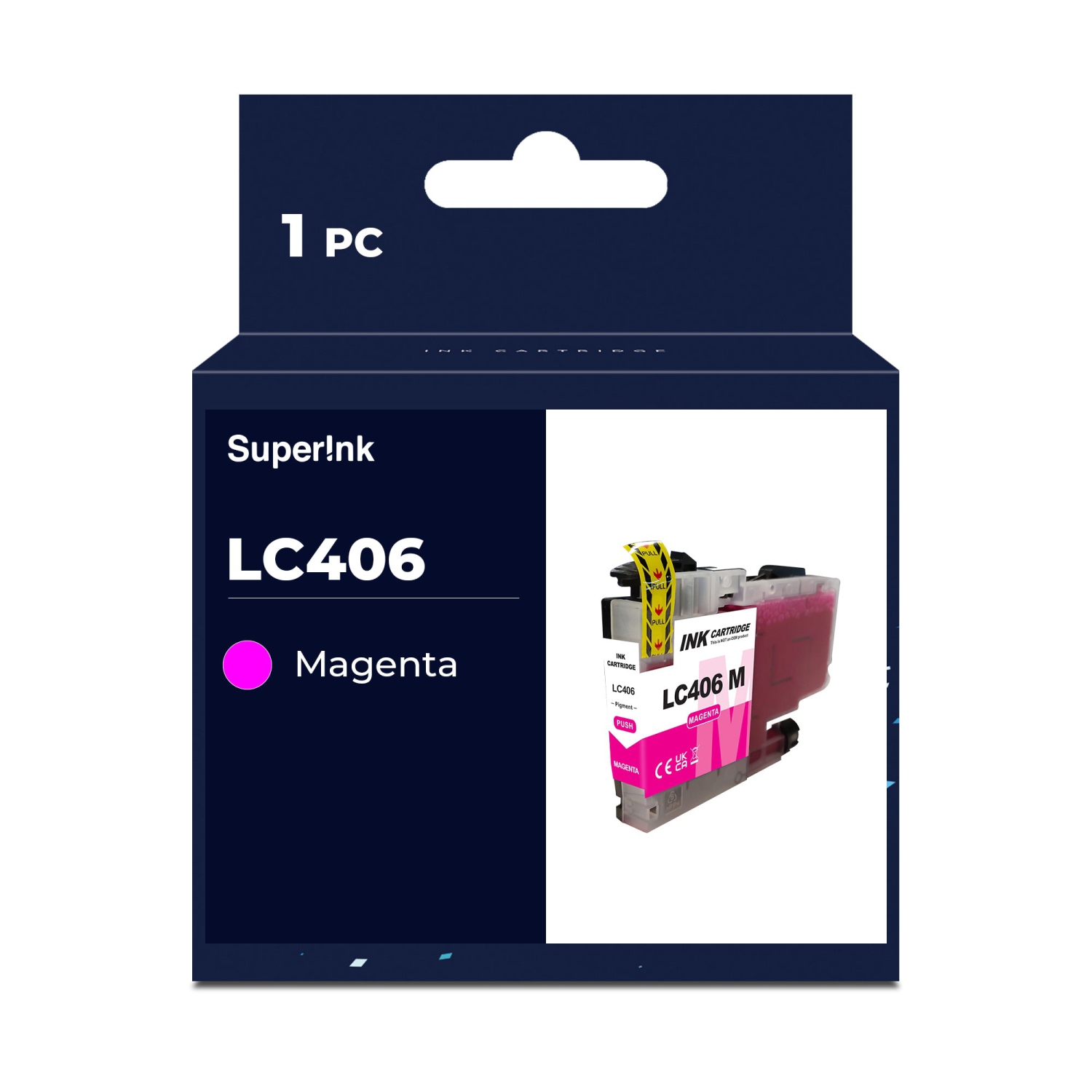 Compatible Brother LC406 Magenta Ink Cartridge by Superink