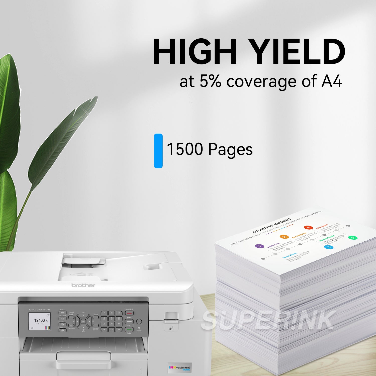 Compatible Brother LC406 Cyan Ink Cartridge by Superink