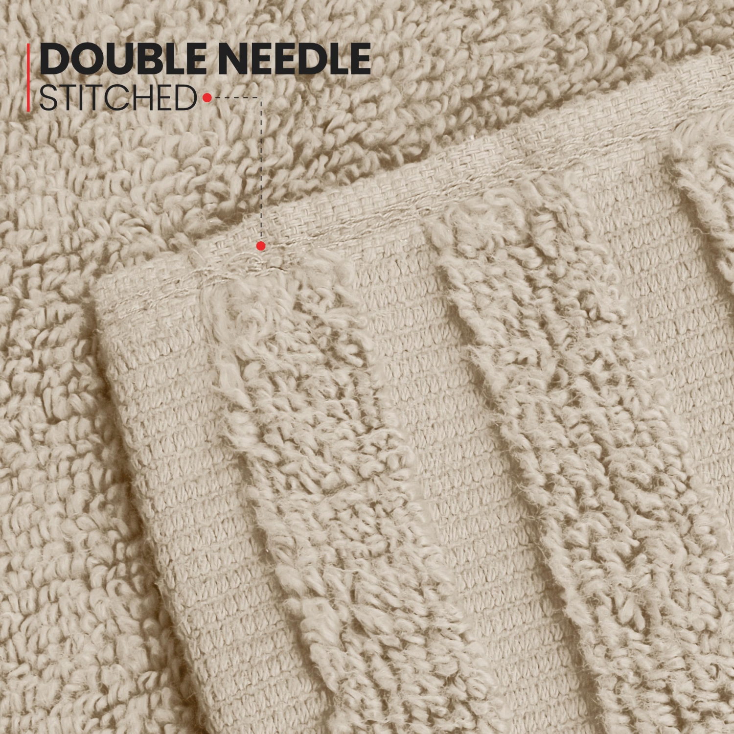 Canadian Linen Royale Towels, Pack of 3, Lightweight Quick Dry Soft Absorbent Cotton Towel for Hotel Motel Spa Gym, Beige