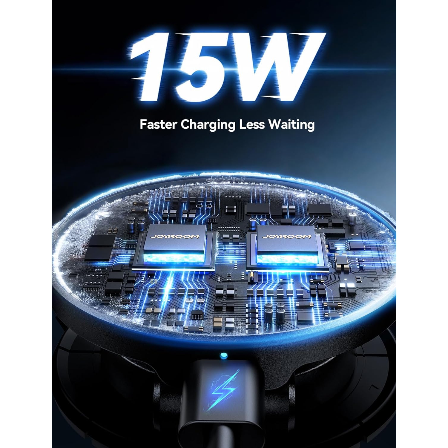 MagSafe Car Mount Charger, [All-Metal] 15W Fast MagSafe Car Charger, Hands Free Magnetic Phone Charger Holder Dashboard for iPhone, Black