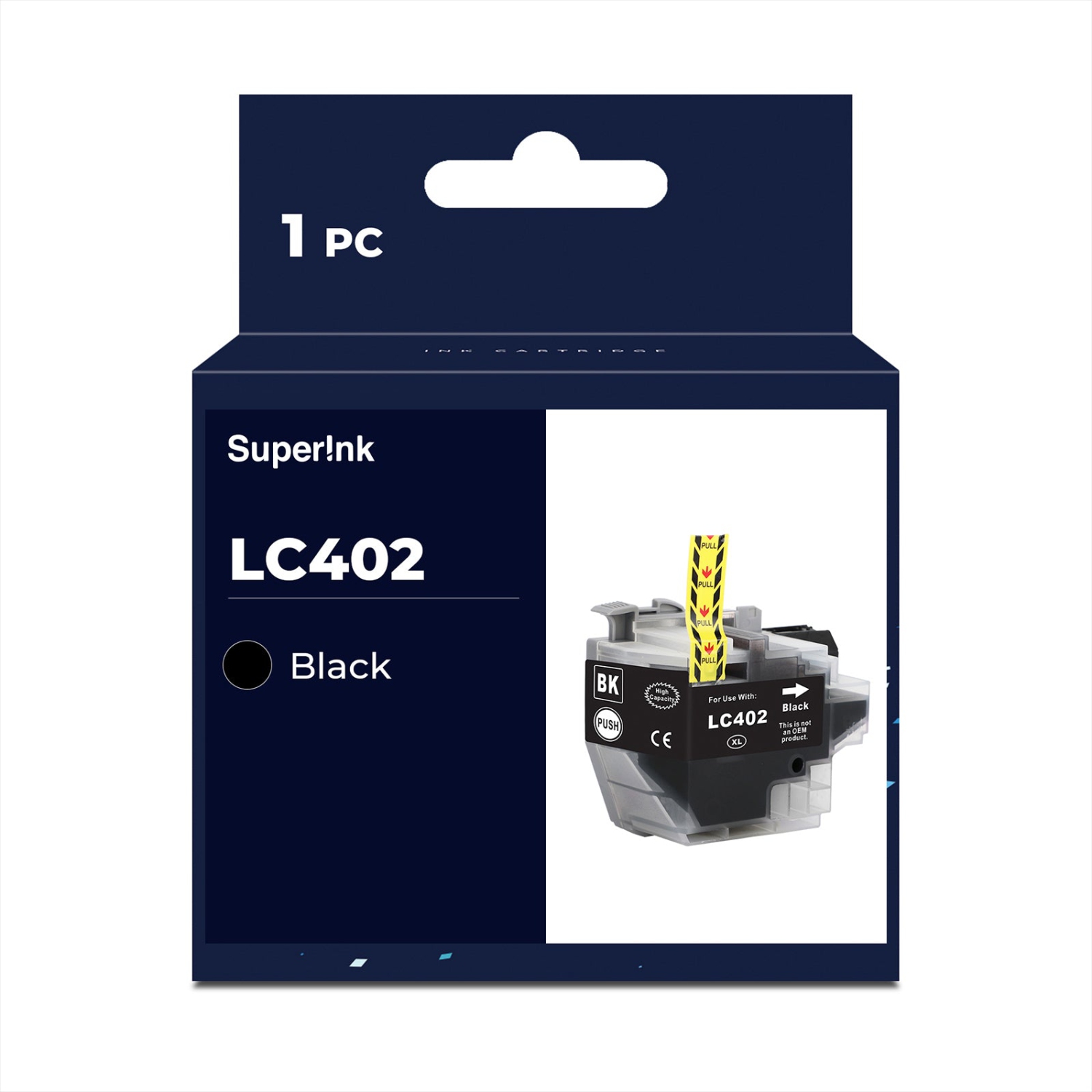 Compatible Brother LC402 Black Ink Cartridge High Yield by Superink