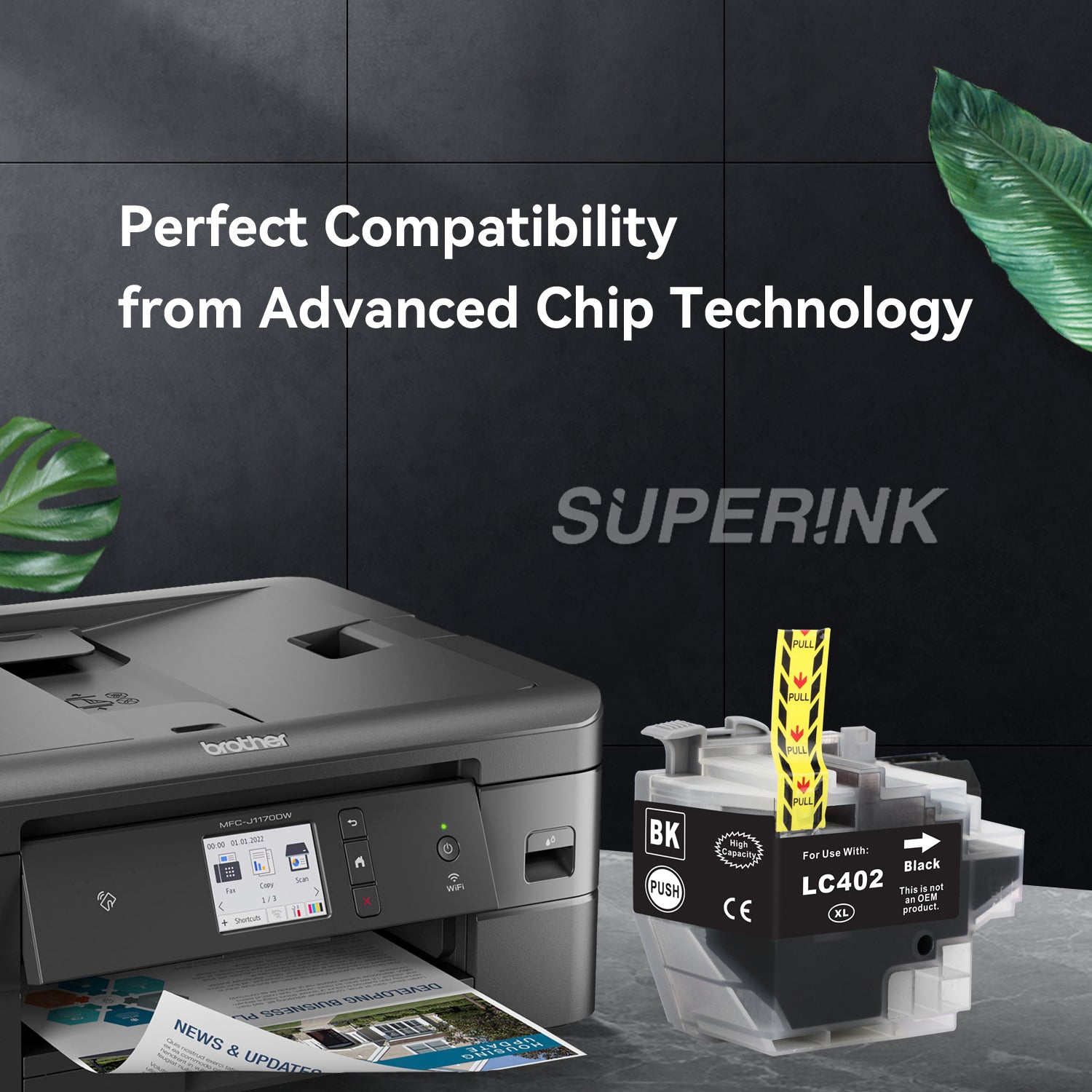 Compatible Brother LC402 Black Ink Cartridge High Yield by Superink