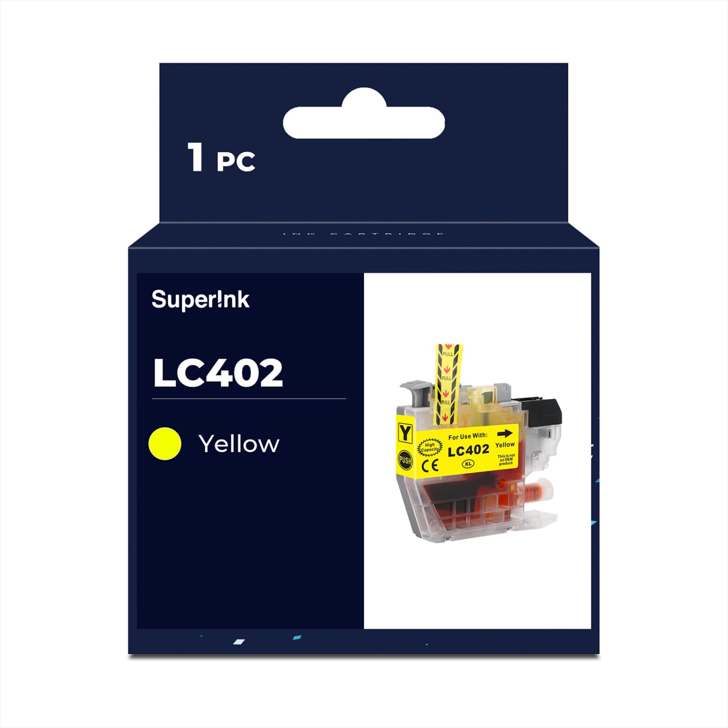 Compatible Brother LC402 Yellow Ink Cartridge High Yield by Superink