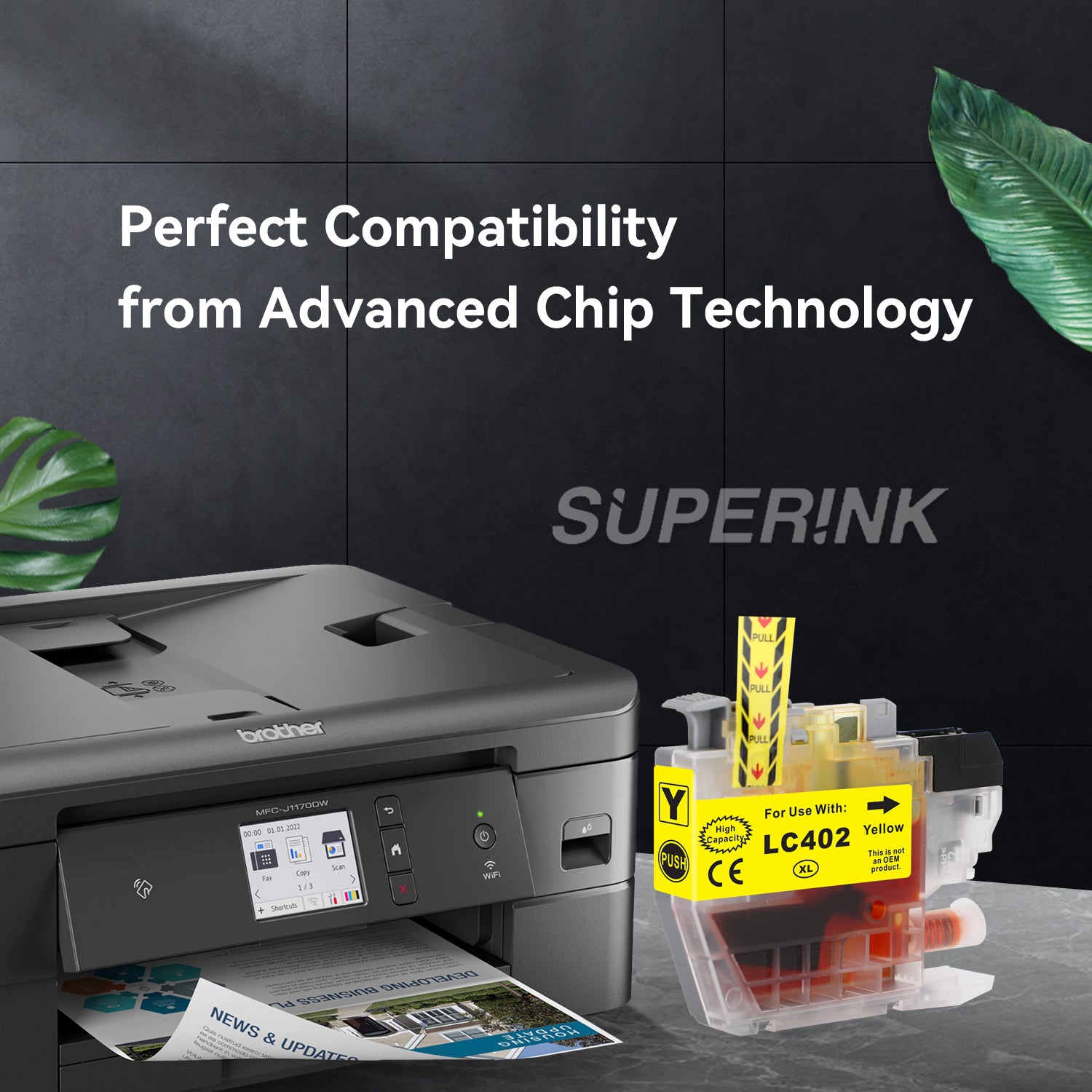 Compatible Brother LC402 Yellow Ink Cartridge High Yield by Superink