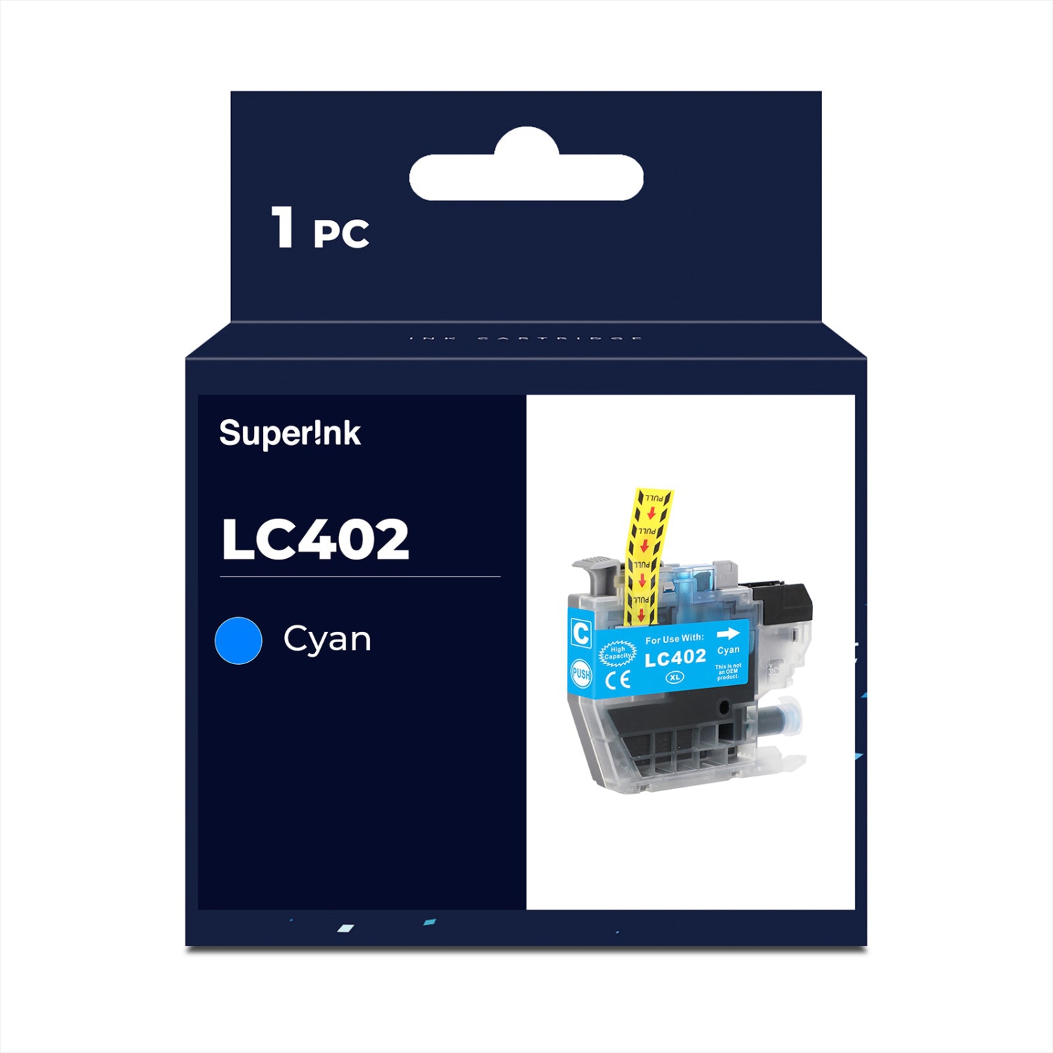 Compatible Brother LC402 Cyan Ink Cartridge High Yield by Superink