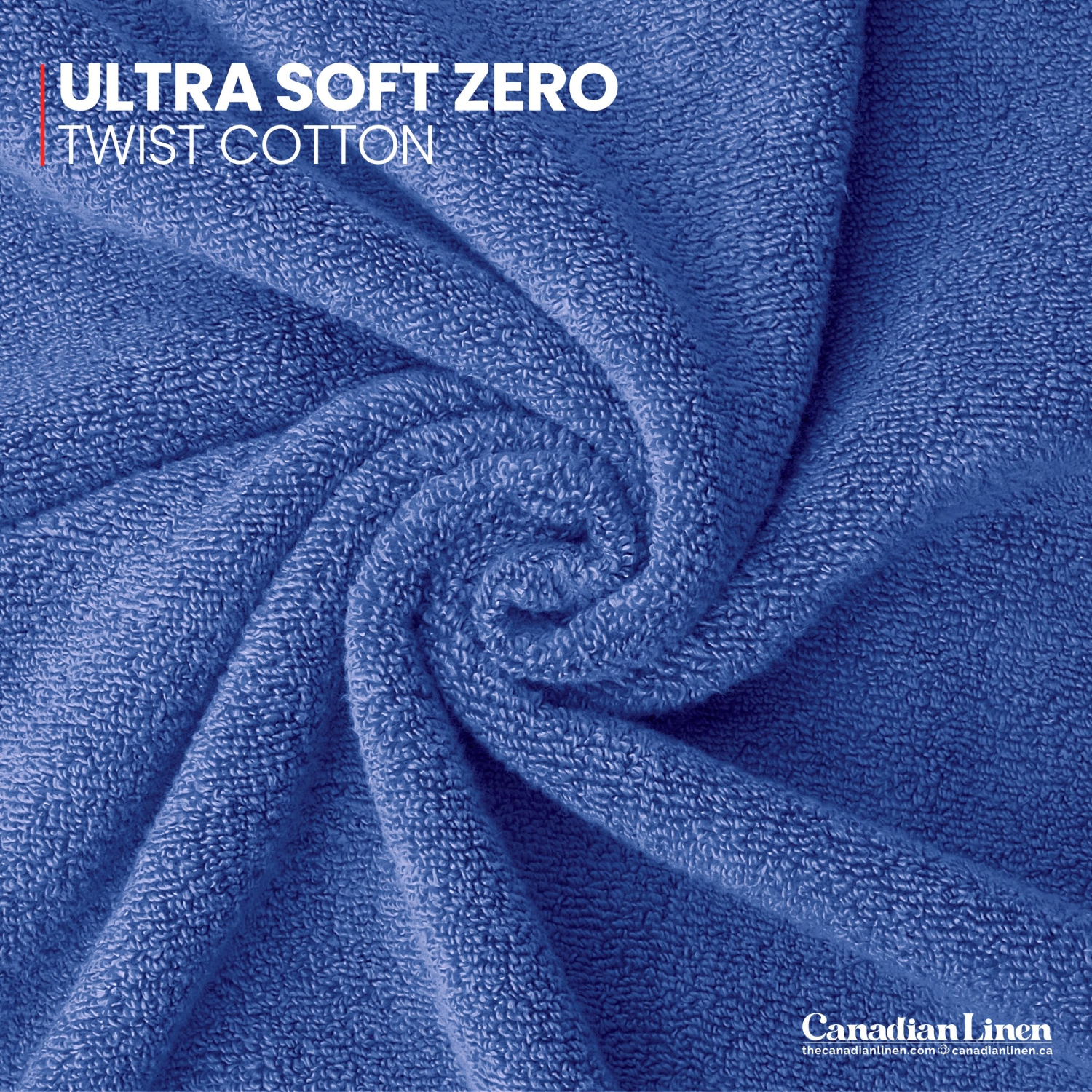 Canadian Linen Royale Face Towels Set, 13"x13", 4 Pack, Lightweight Quick Dry Soft Absorbent Cotton Shower Cloth for Hotel Spa Resorts Salon Gym, Blue