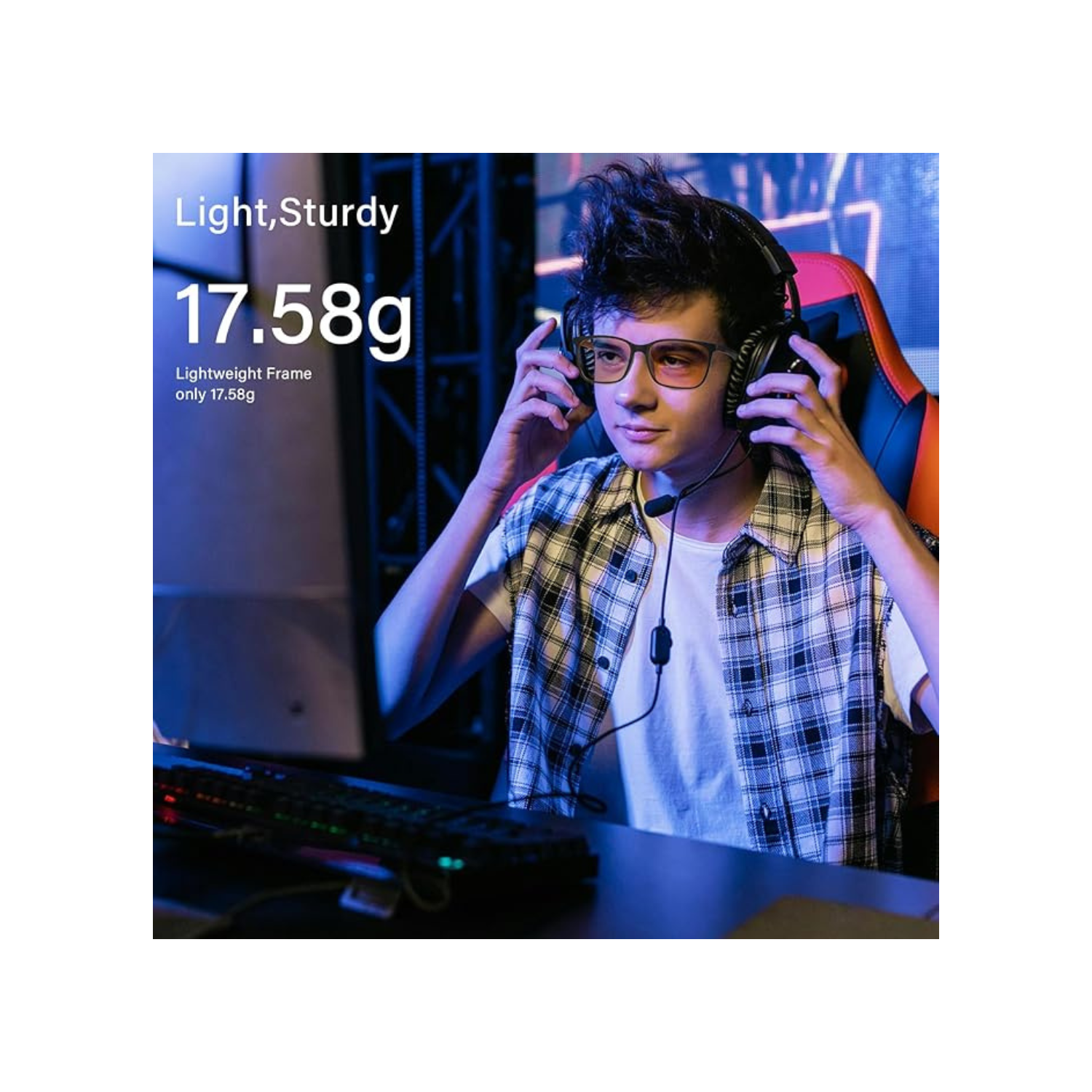 ANRRI Blue Light Blocking Glasses Computer Gaming Professional Powerful Filter Lens Anti Eyestrain Sleeping Glasses Men Women