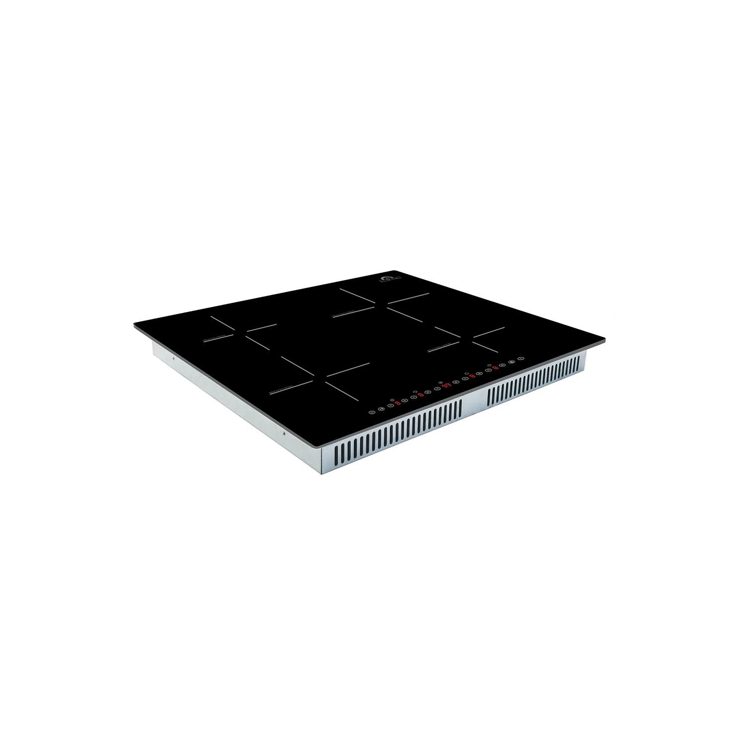 Forno Parco – Surface de cuisson à induction de 24&nbsp;po, 4 zones, puissance totale 7200&nbsp;W, commandes tactiles, 9 niveaux de puissance