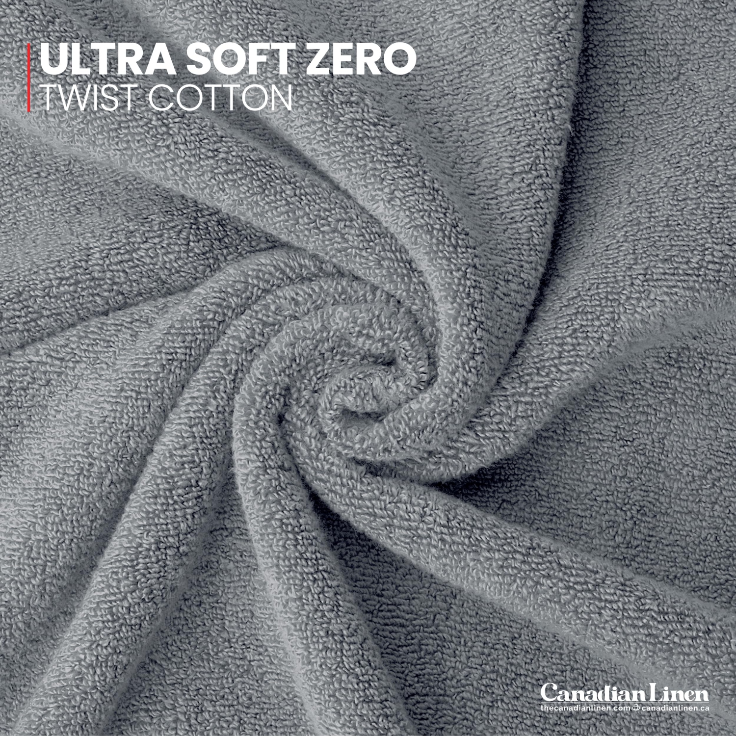 Canadian Linen Royale Towels, Pack of 6, Soft Absorbent Cotton Quick Dry Lightweight Towels for Home Resorts Gym, Light Grey