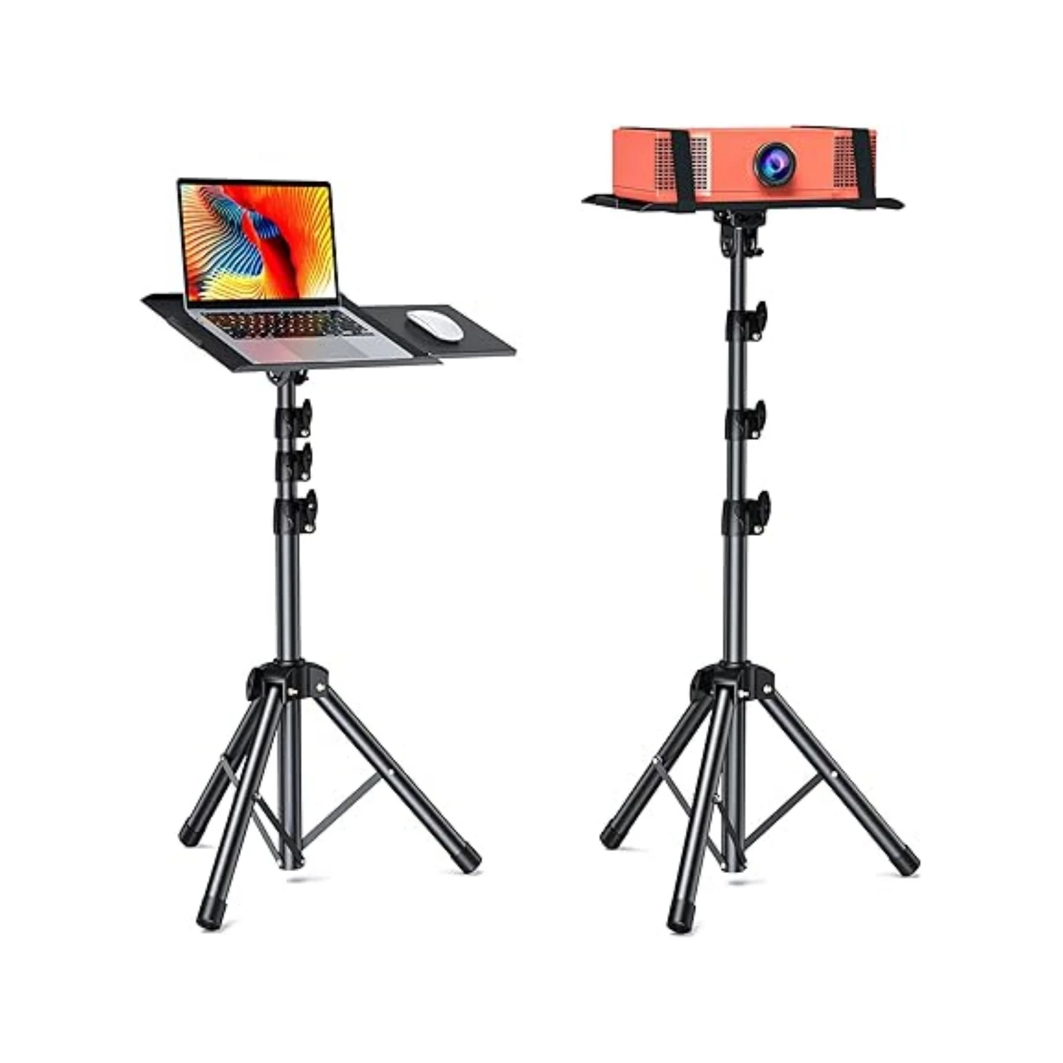 Mini projecteur compact avec télécommande, écran rétractable de 100&nbsp;po et trépied ajustable pour cinéma maison, bureau ou extérieur