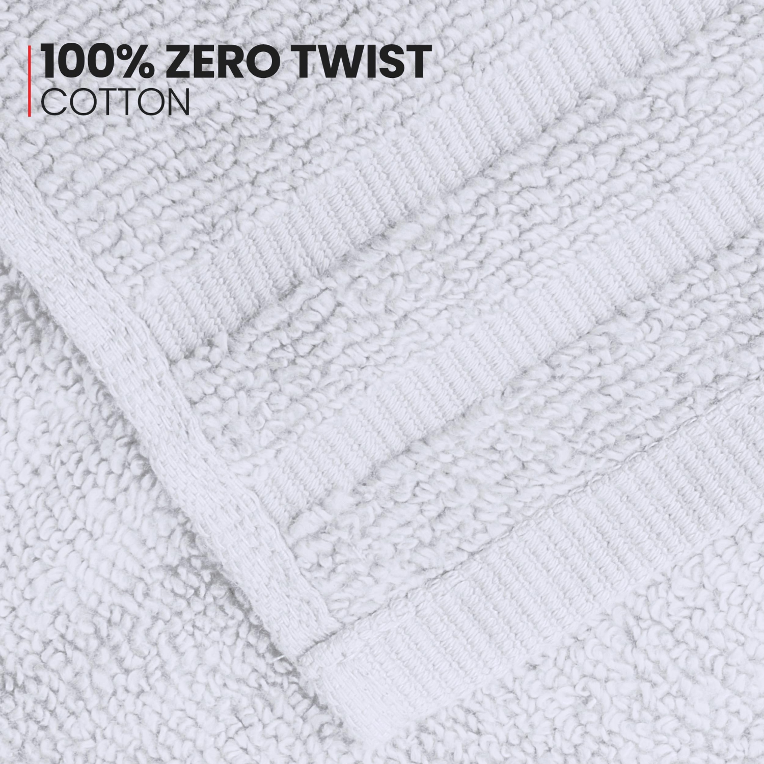 Canadian Linen Royale Face Towels Set, 13"x13", 12 Pack, Cotton Soft Absorbent Lightweight Quick Dry Washcloth for Hotels Nursing Home Hospital, White