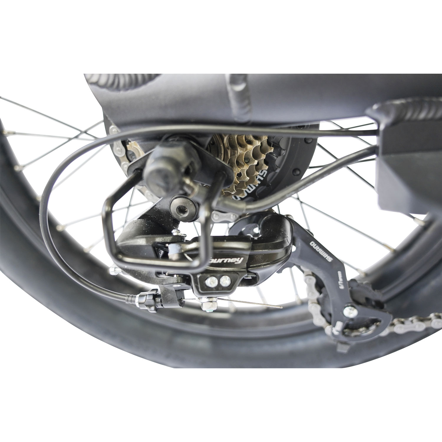 Vélo de ville électrique utilitaire à cadre bas Longtail de Ollie - Noir