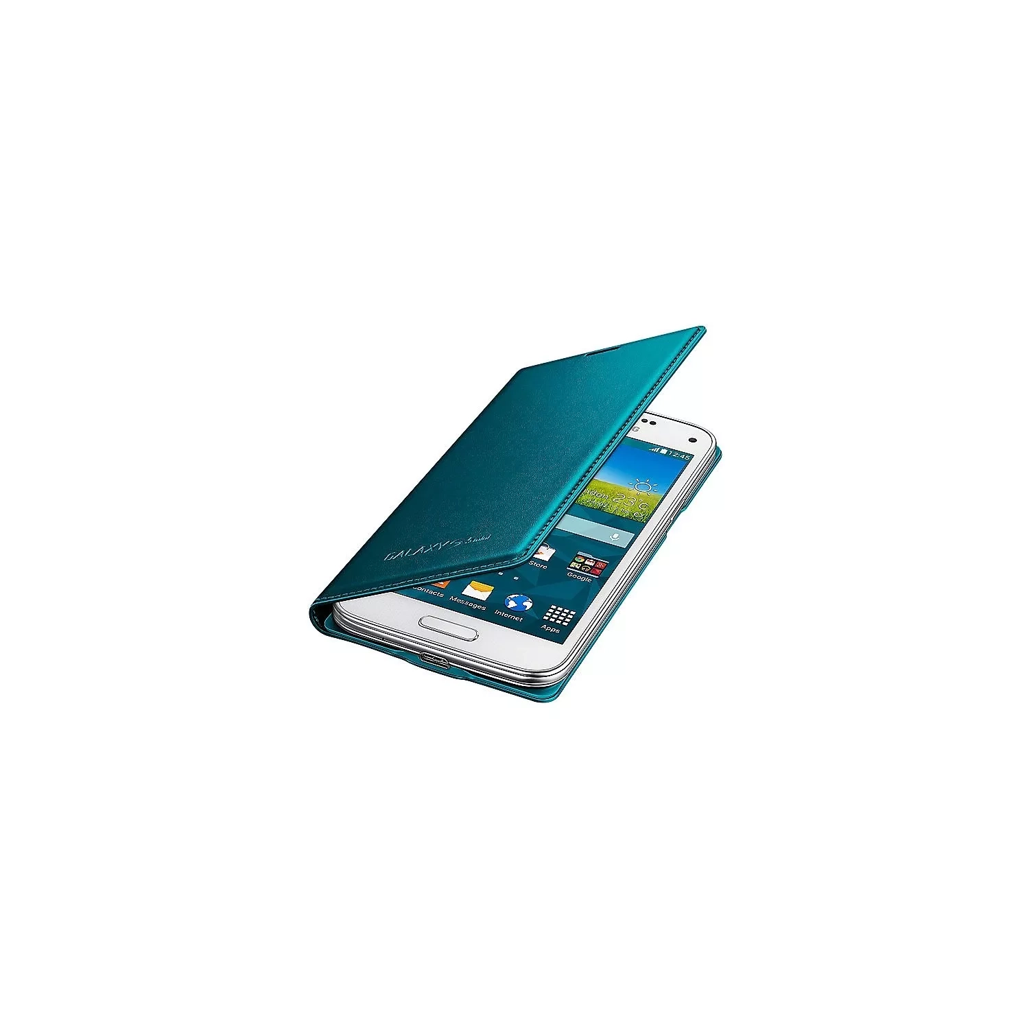 Samsung Galaxy S5 Mini Flip Case Cover - Metallic Green