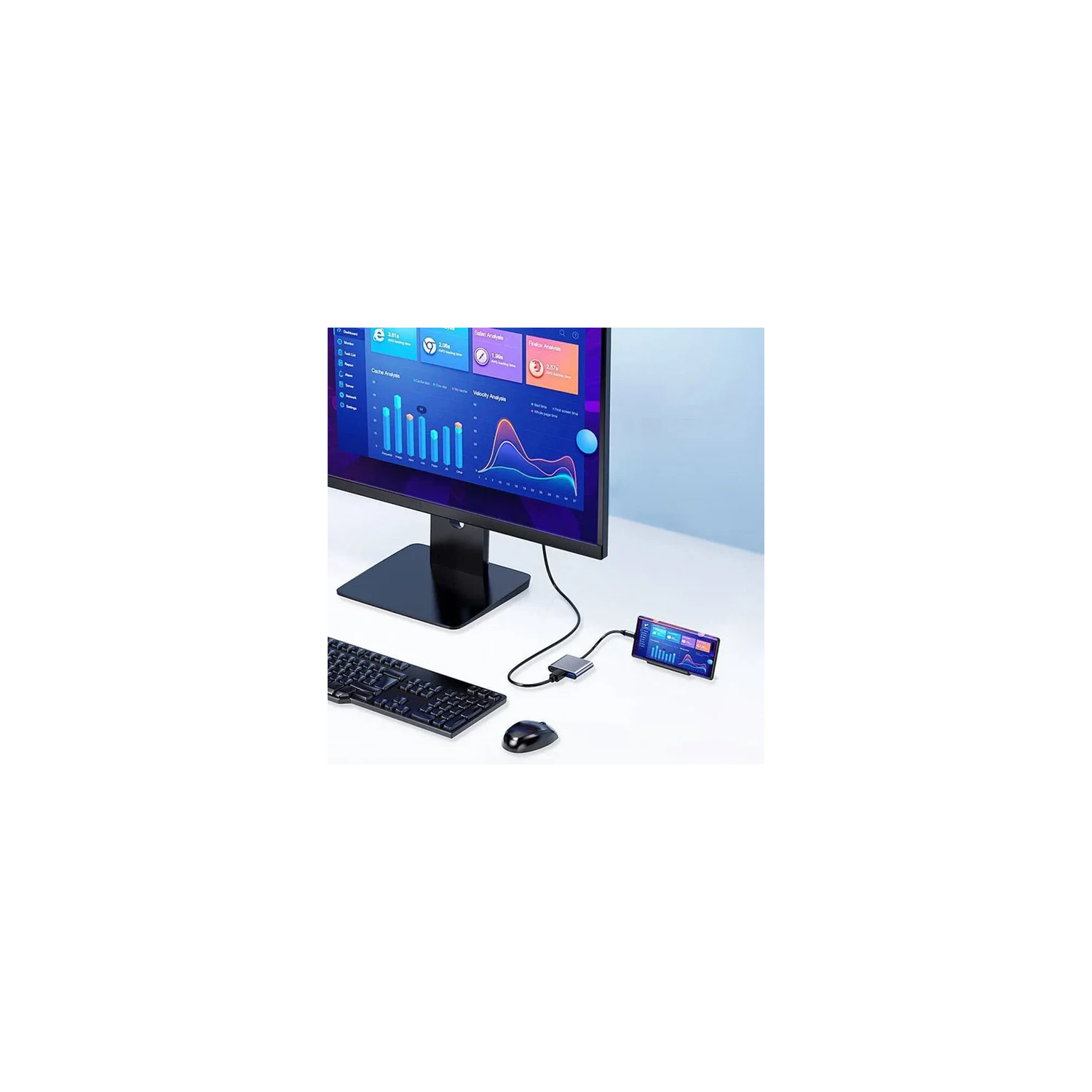 USB C to HDMI Adapter with 4K HDMI Output, Type-C Hub Converter to 4K HDMI USB 3.0 Port and PD 100W Charging Port, USB-C AV Multiport Adapter for