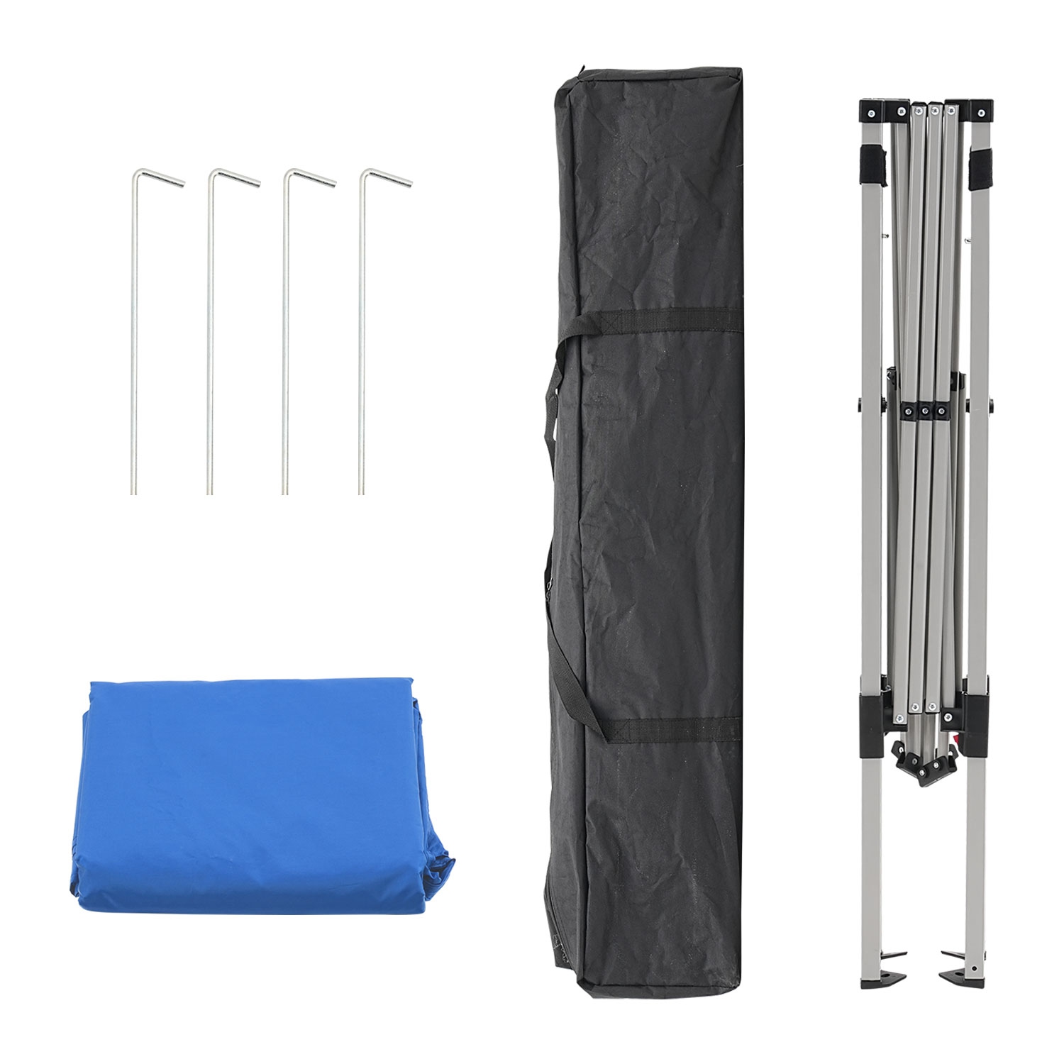 Tente extérieure portative à auvent escamotable bleue avec pattes inclinées d'Ainfox