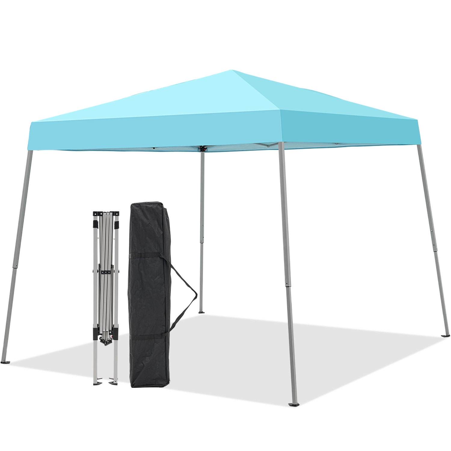 Ainfox Portable Pop Up Canopy Sky Blue Outdoor Instant Tent With Slant Legs