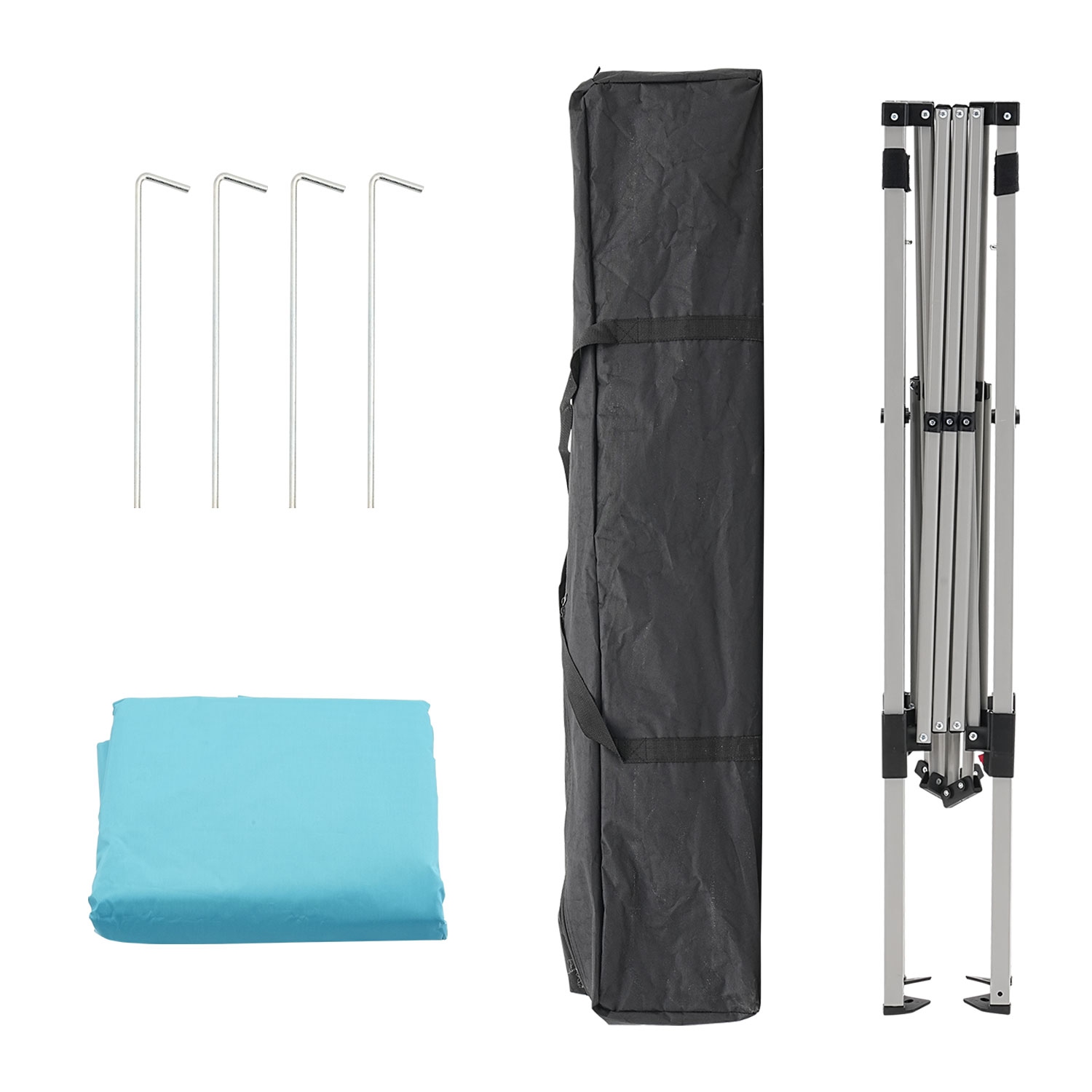 Ainfox Portable Pop Up Canopy Sky Blue Outdoor Instant Tent With Slant Legs