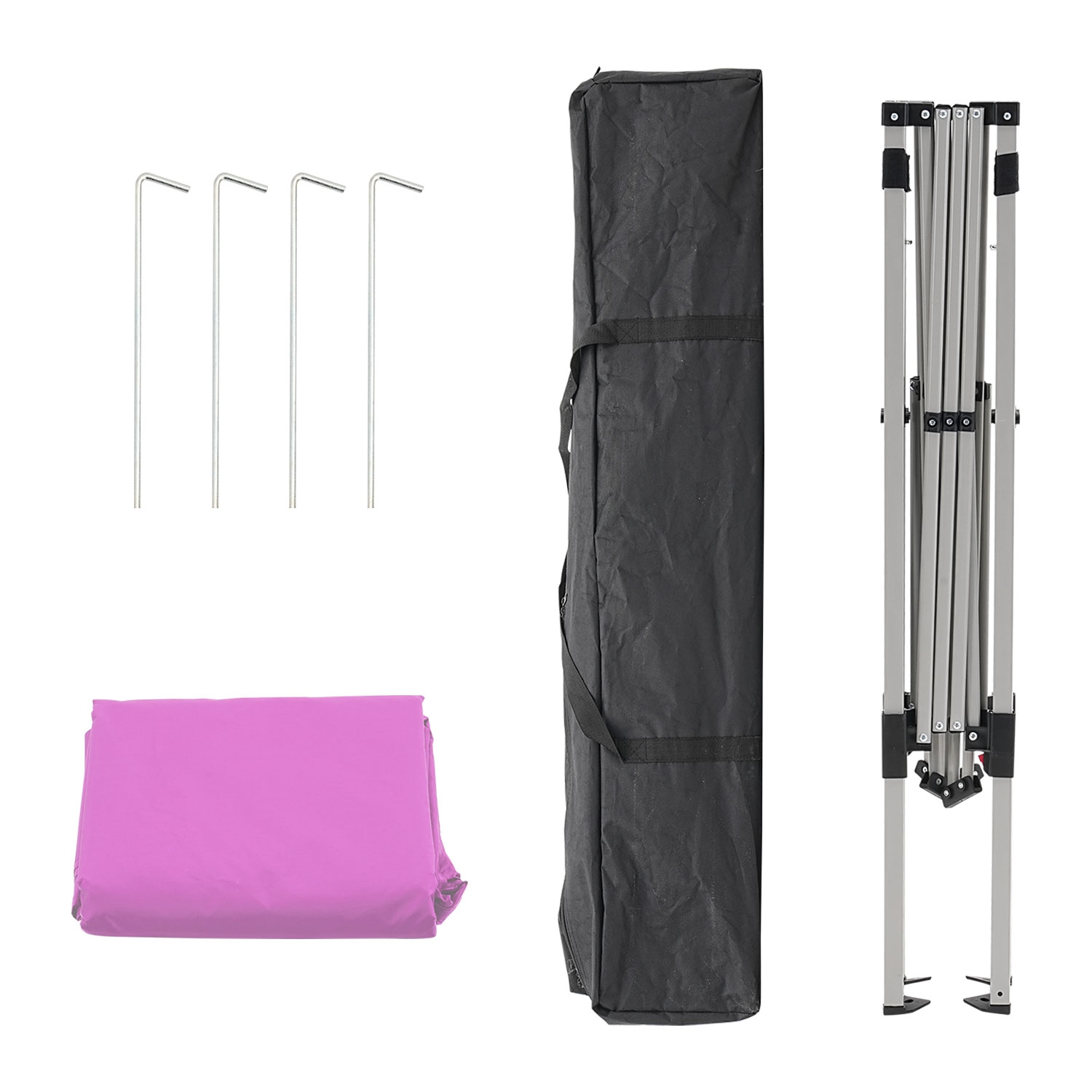 Ainfox Portable Pop Up Canopy Pink Outdoor Instant Tent With Slant Legs