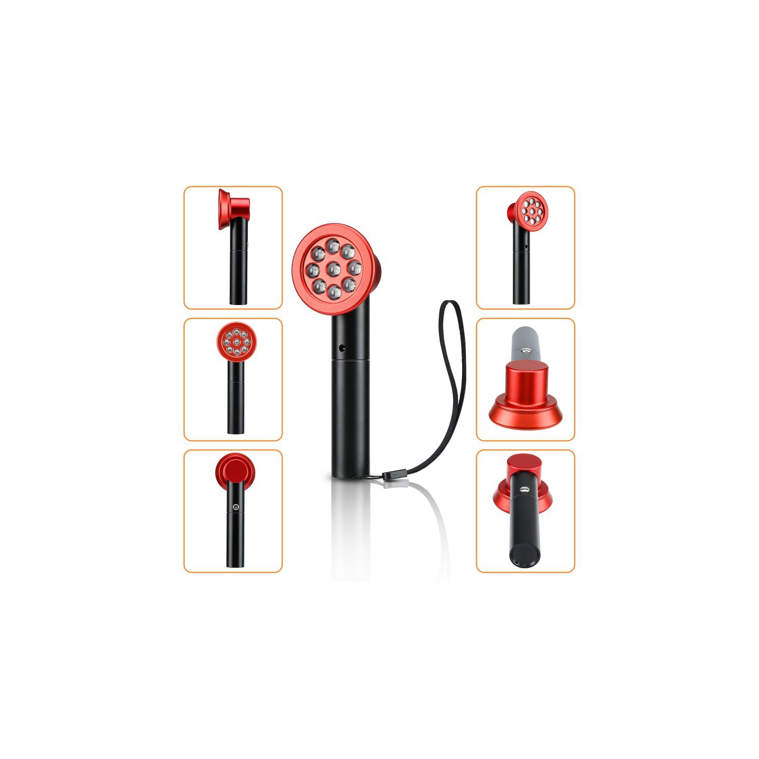 Handheld Red Light Therapy Lamp 630-850nm Red Light Promotes Blood Circulation and Relieves Shoulder and Back Pain