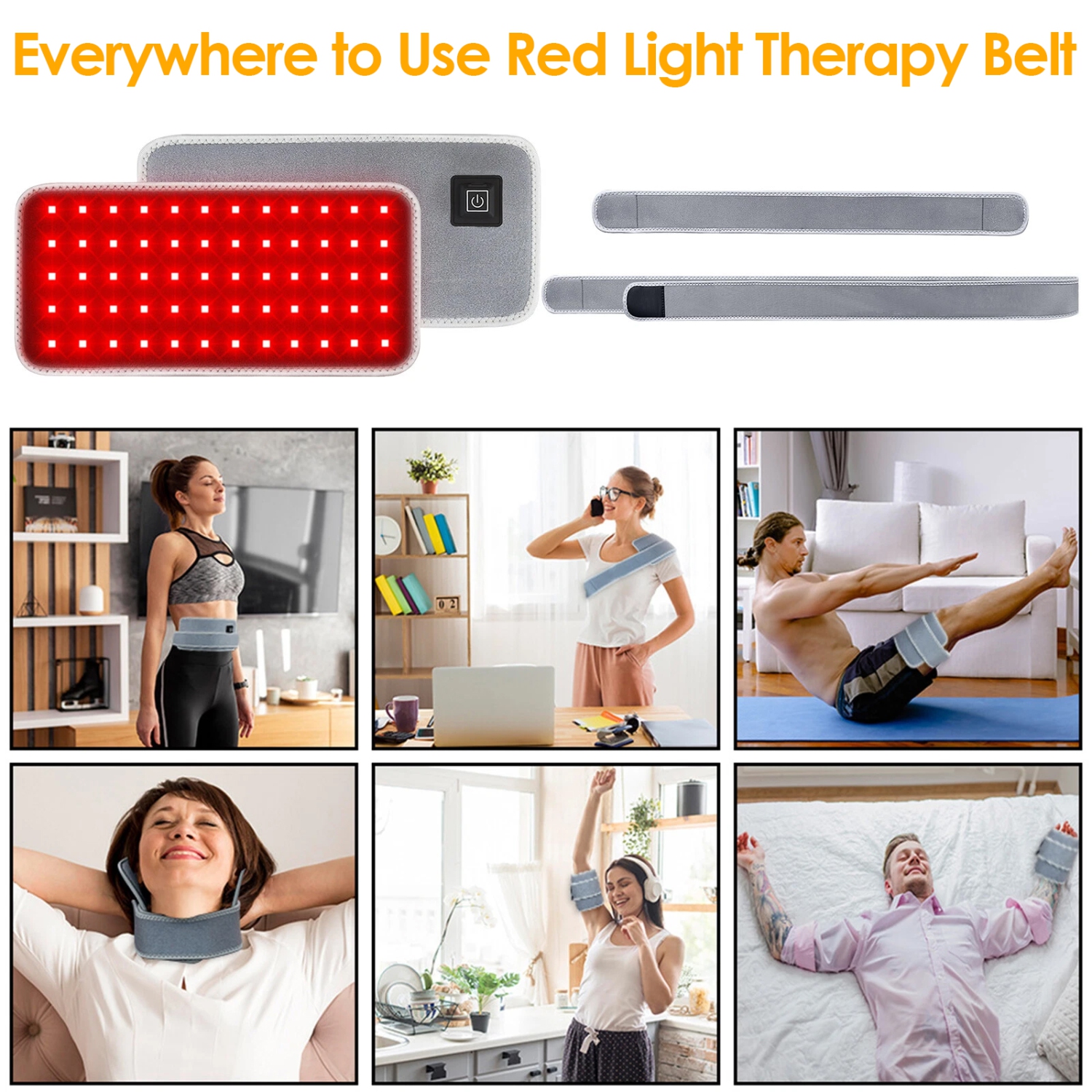 Red Light Therapy for Neck - Near Infrared Light Therapy Belt for Pain Relief for Shoulder, Wrist, Knee and Ankle