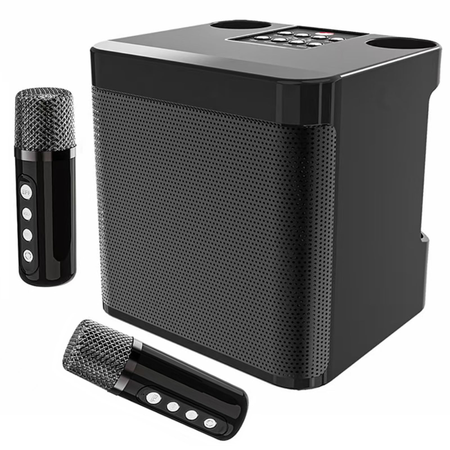 Portable Karaoke Machine, Bluetooth Karaoke Speaker with 2 Wireless Microphones for Indoor/Outdoor Party, Gathering