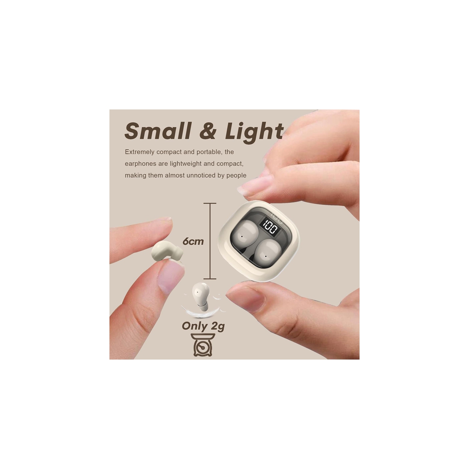 Invisible Earplugs Wireless Bluetooth Ultra Small Mini Discreet Micro Hidden Earplugs Suitable for Work, Sleep Headphones Wireless Earplug