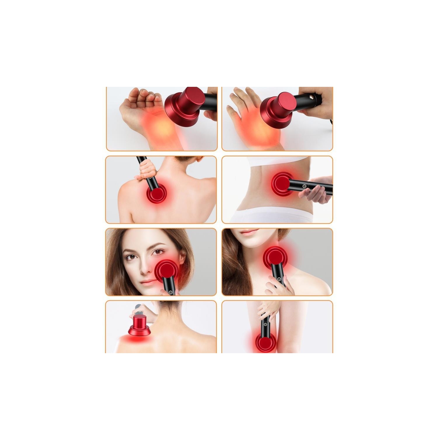 Handheld LED Light Therapy Device,660nm 850nm Red Light Therapy for Body Muscle Joint Pain Relief Facial Skin Care