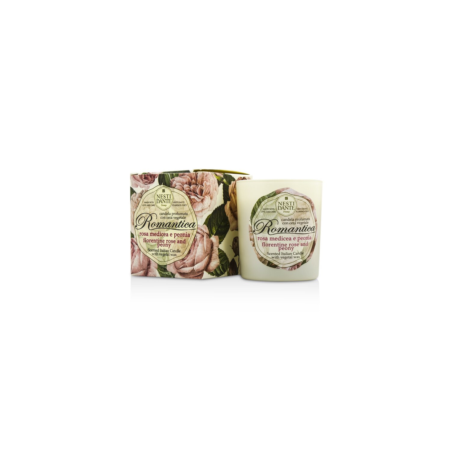 Scented Italian Candle - Romantica Florentine Rose &amp; Peony 160g/5.64oz
