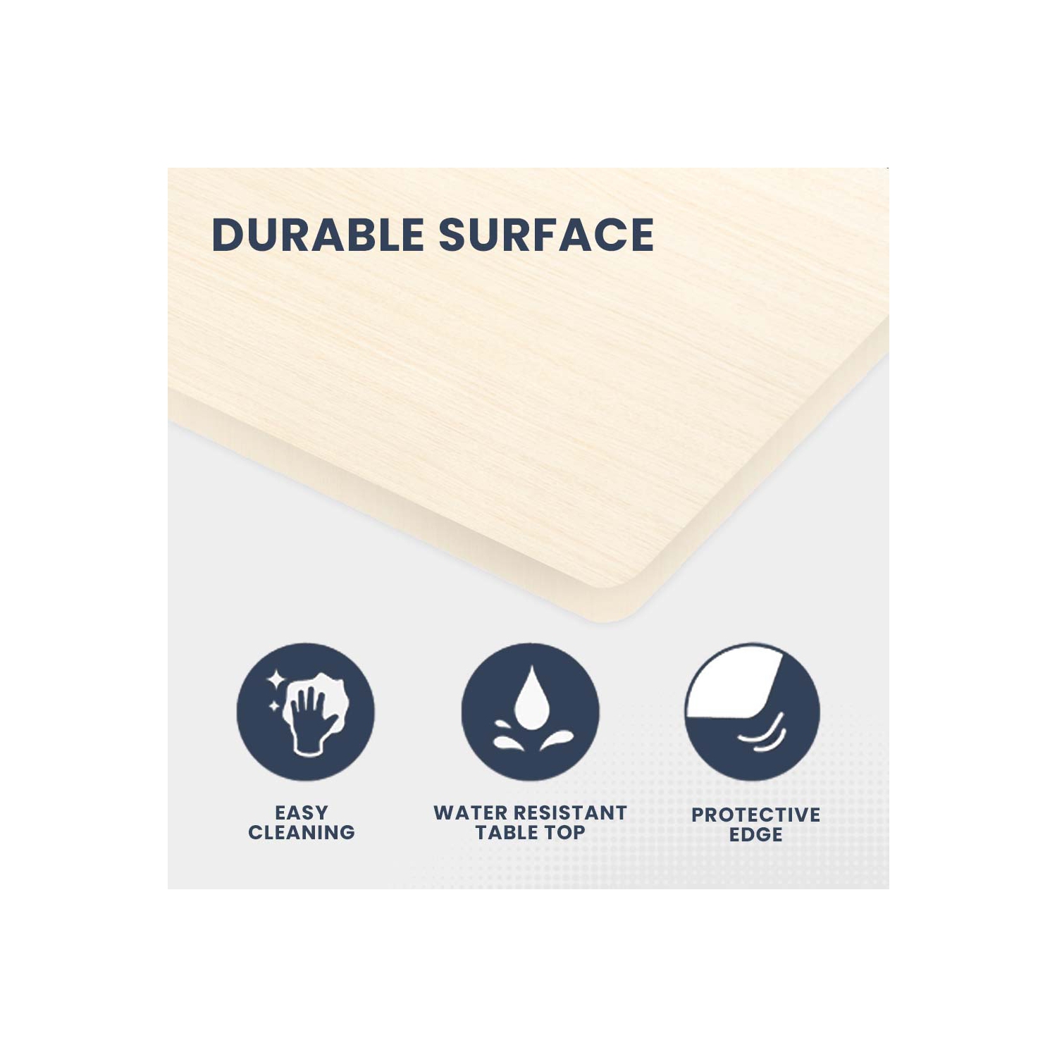 MotionGrey Ergo2 - Adjustable Electric Standing Desk with Memory Settings - 55"x24" Light Brown Top White Frame - Ergonomic Sit-to-Stand Desk for